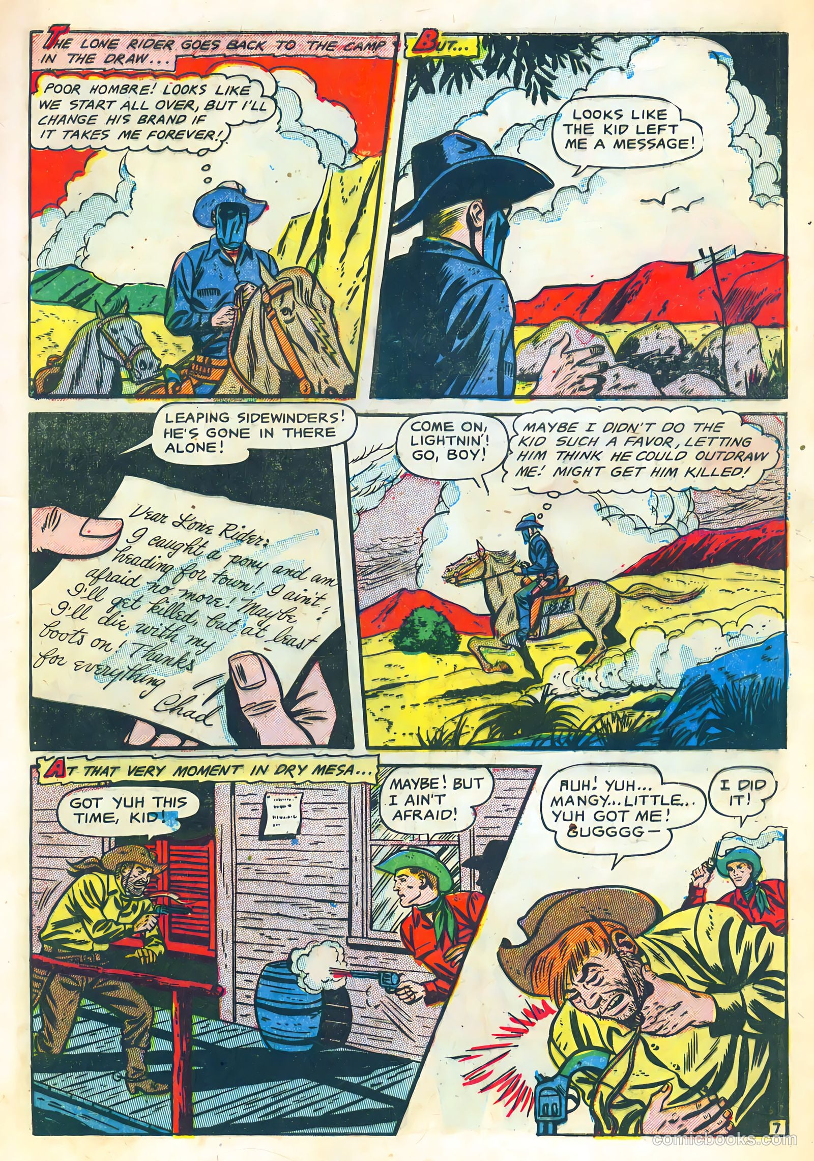 The Lone Rider #10 (1952) — page 9 of 36