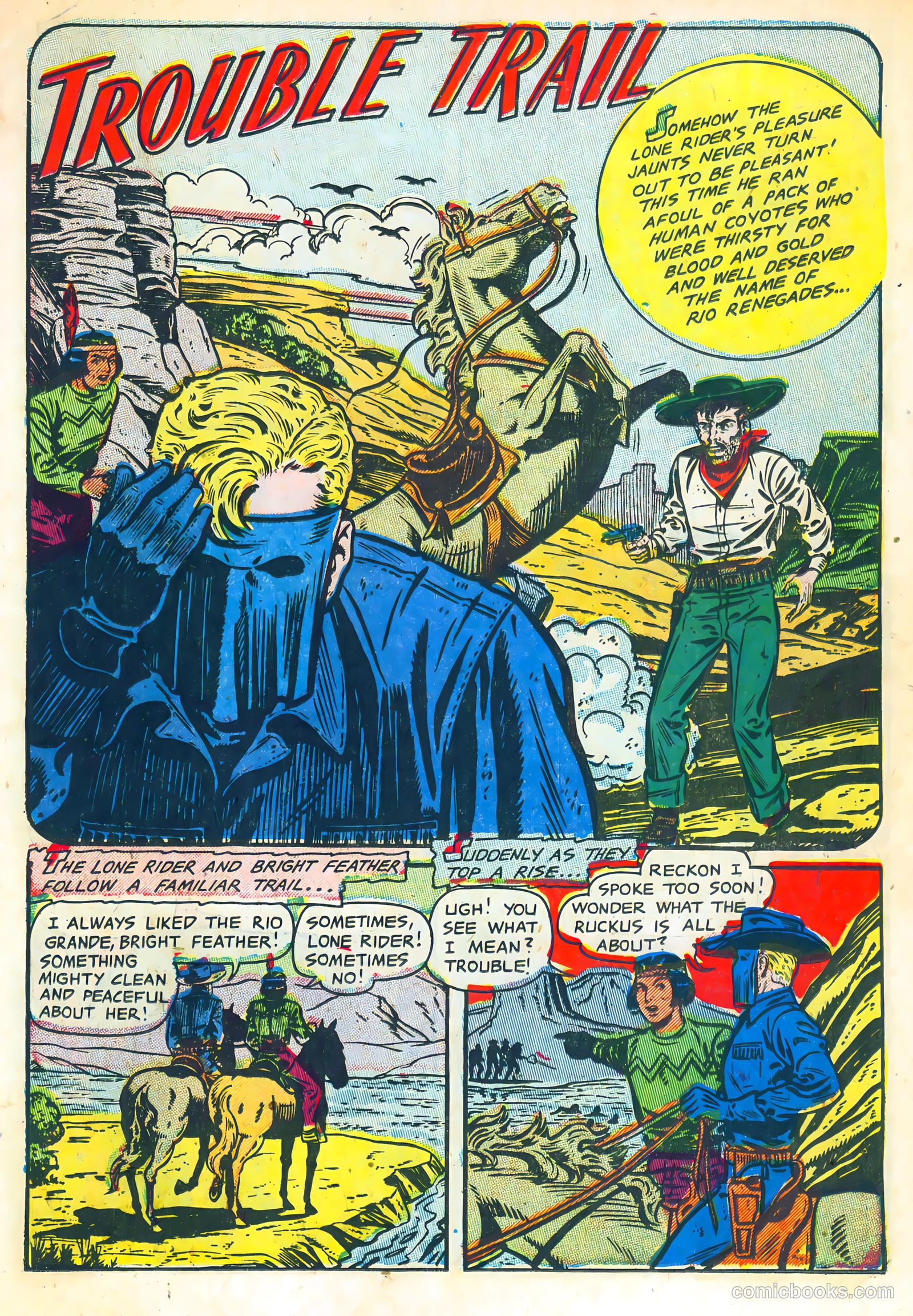 The Lone Rider #10 (1952) — page 19 of 36