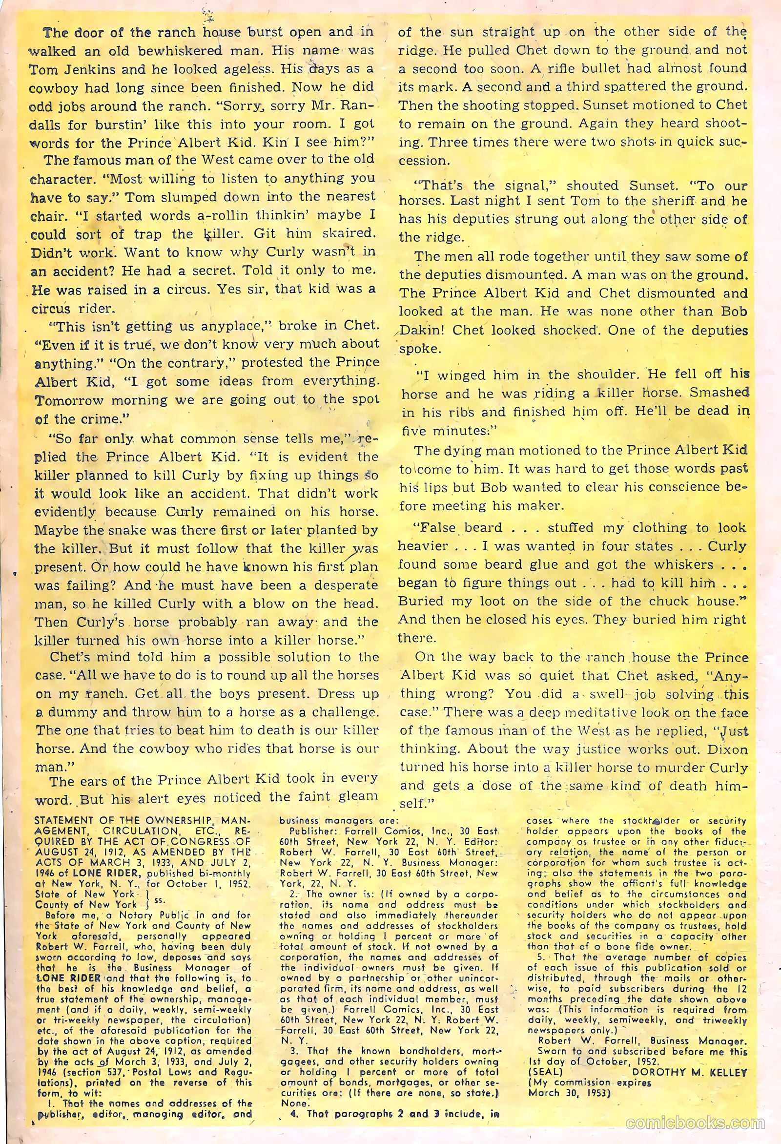 The Lone Rider #12 (1953) — page 25 of 36