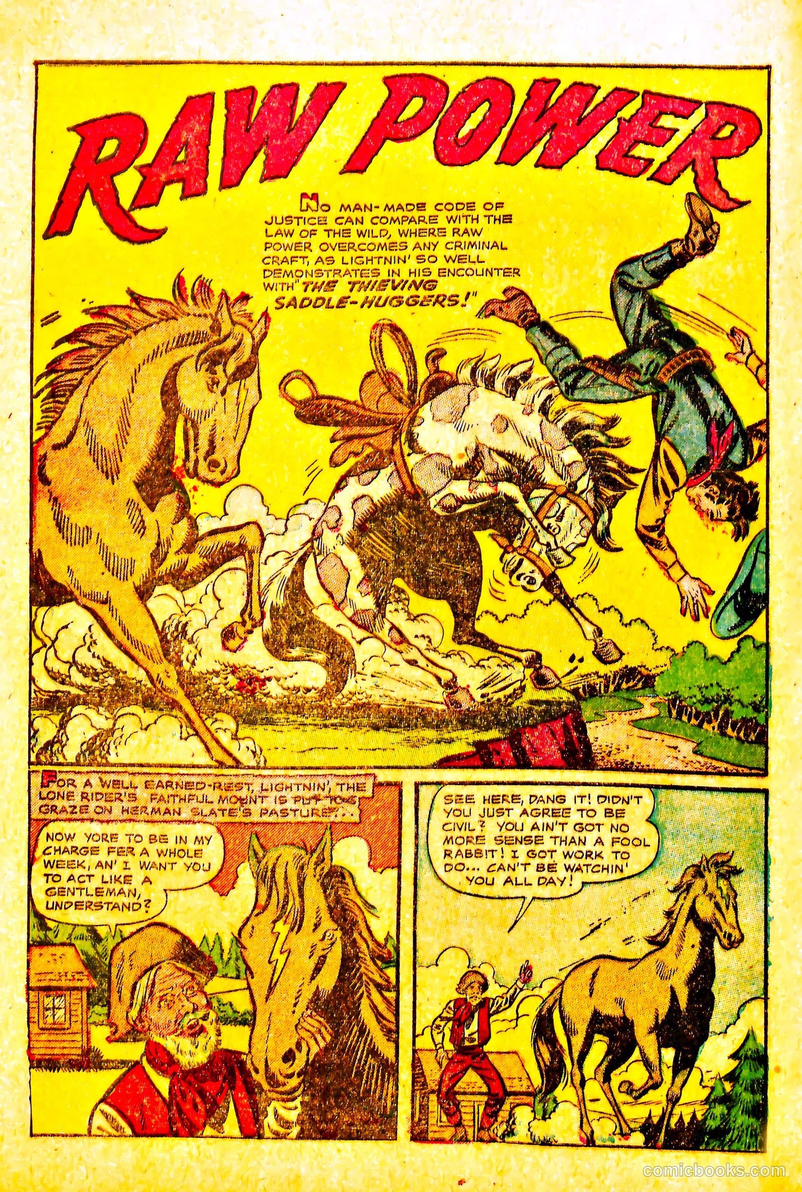 The Lone Rider #17 (1954) — page 28 of 36