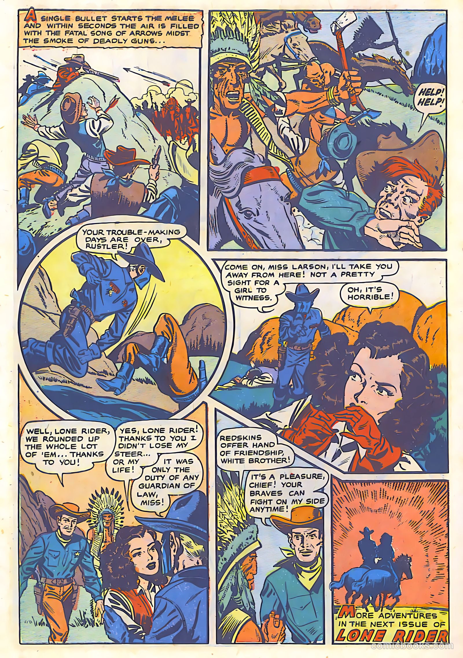 The Lone Rider #19 (1954) — page 32 of 36