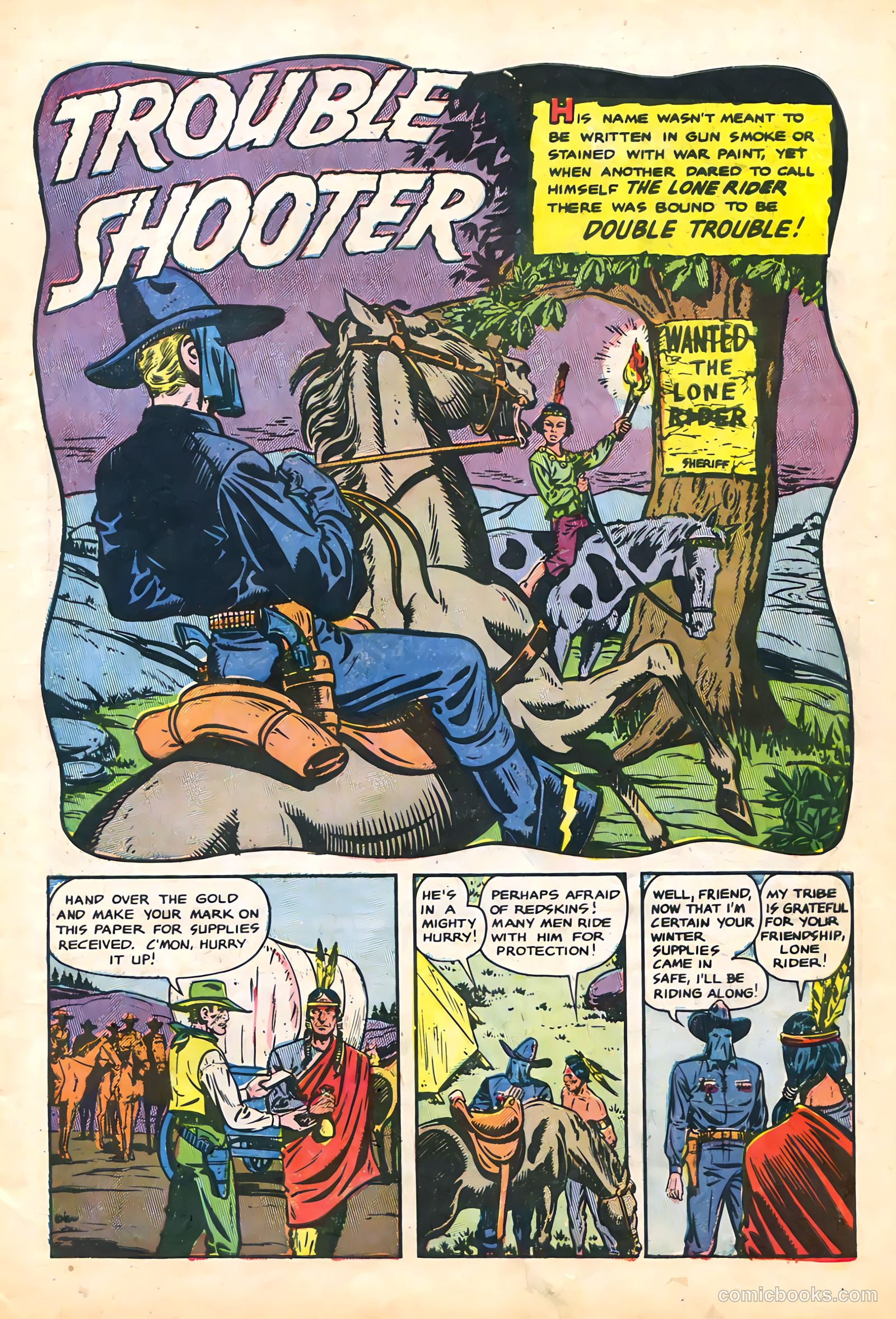 The Lone Rider #21 (1954) — page 5 of 36