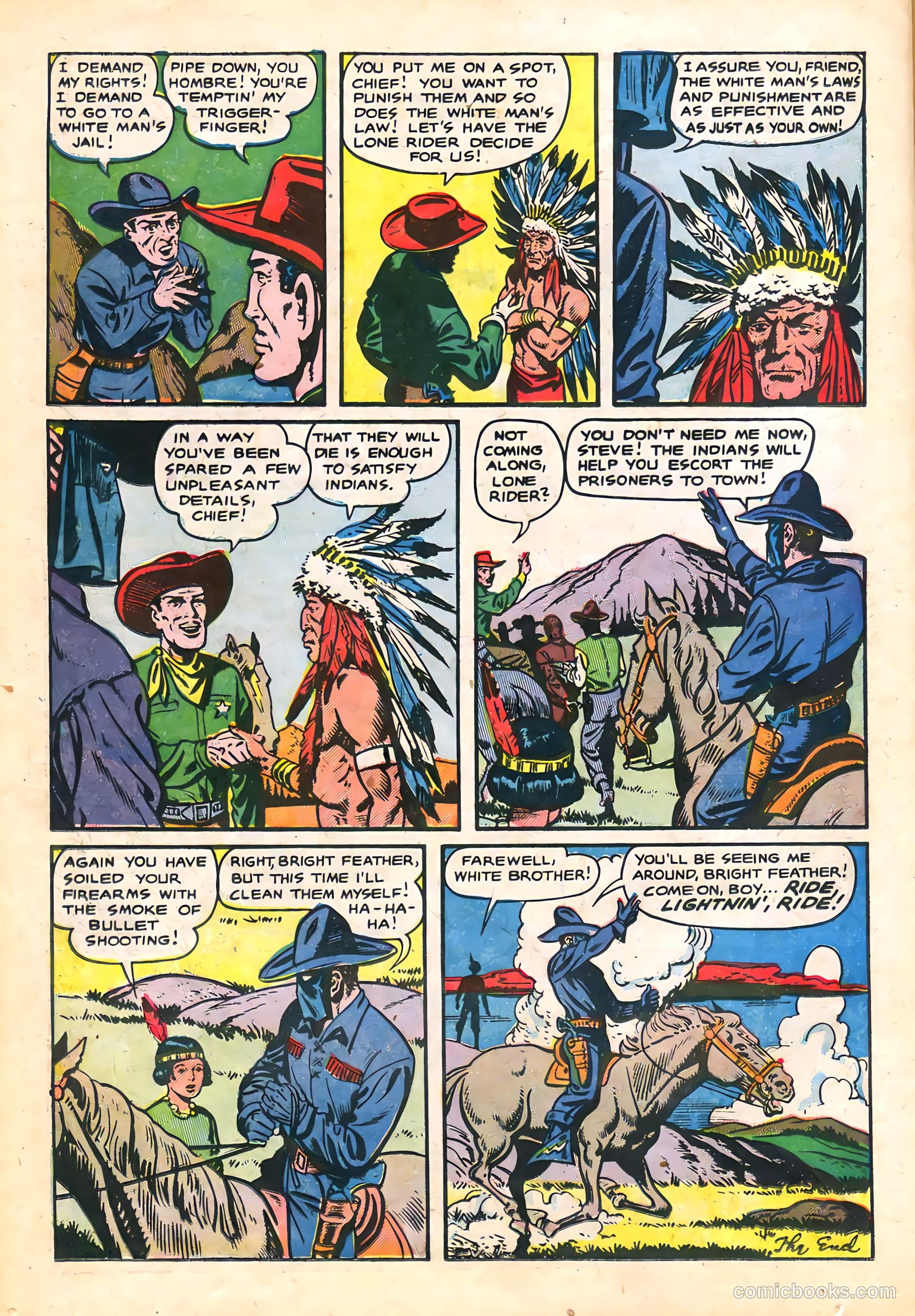 The Lone Rider #21 (1954) — page 16 of 36