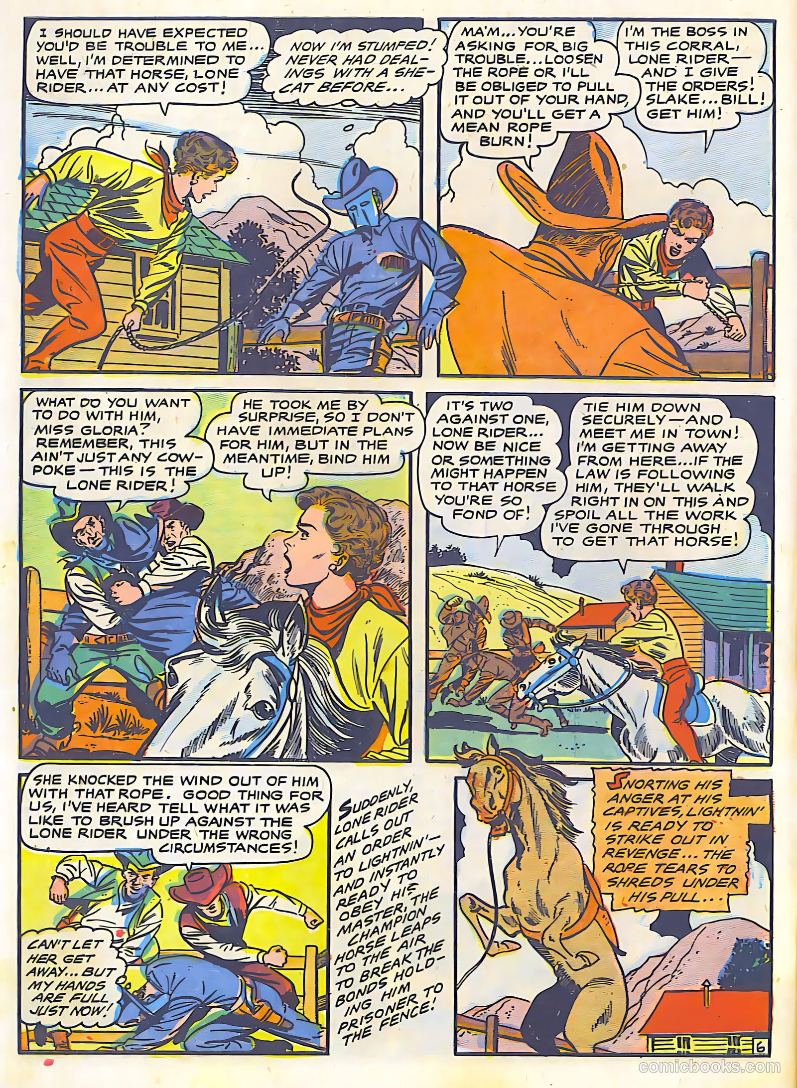 The Lone Rider #26 (1955) — page 8 of 36