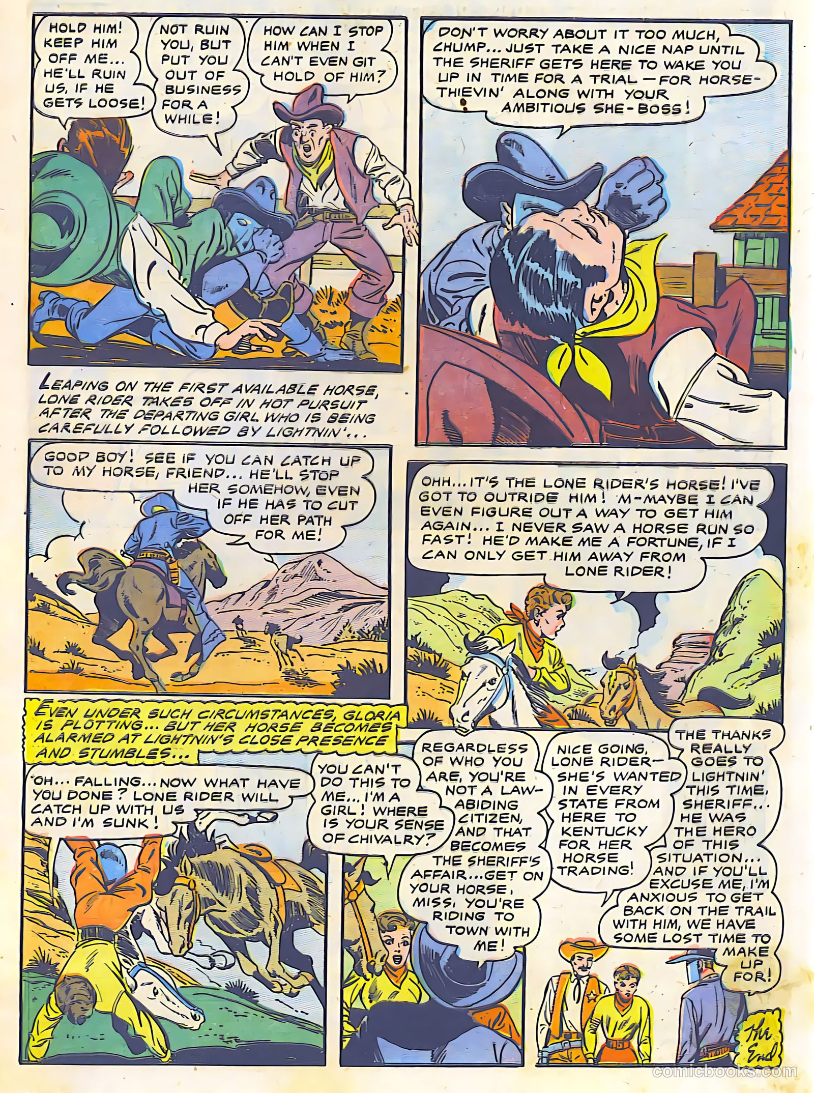 The Lone Rider #26 (1955) — page 9 of 36