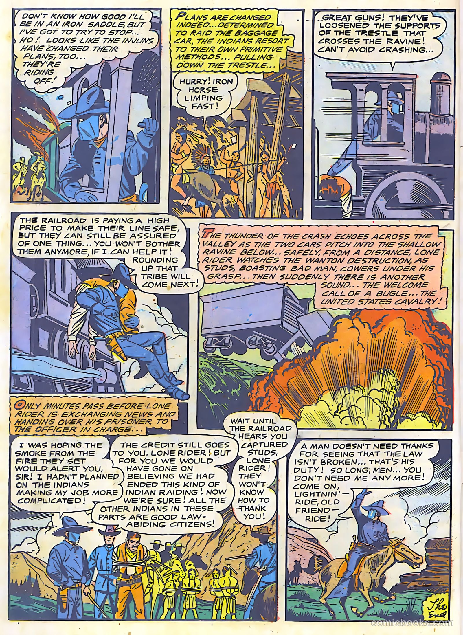 The Lone Rider #26 (1955) — page 34 of 36