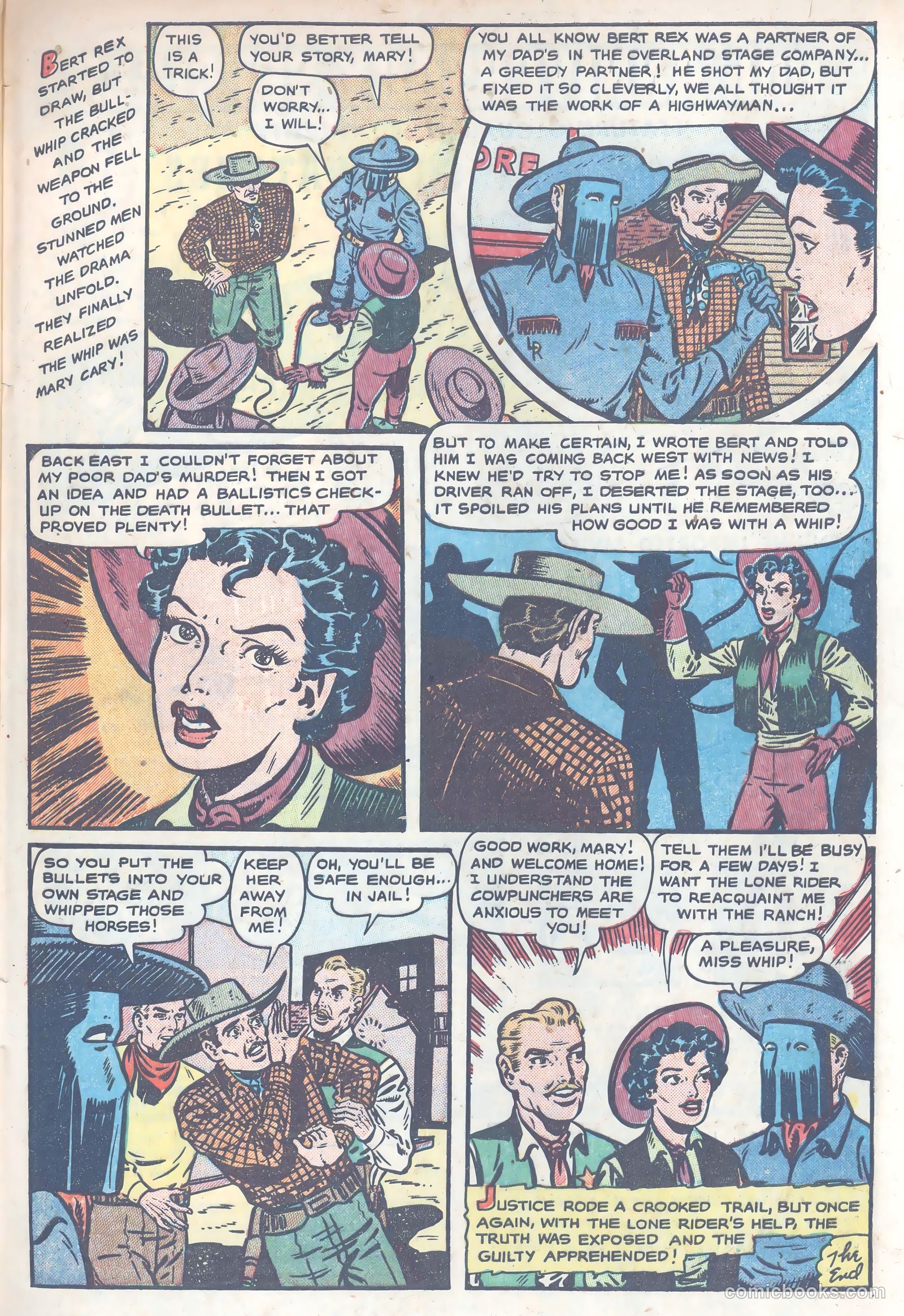 The Lone Rider #4 (1954) — page 35 of 39