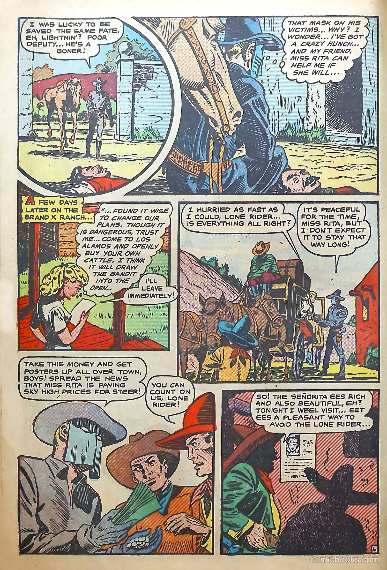 The Lone Rider #6 (1952) — page 8 of 36