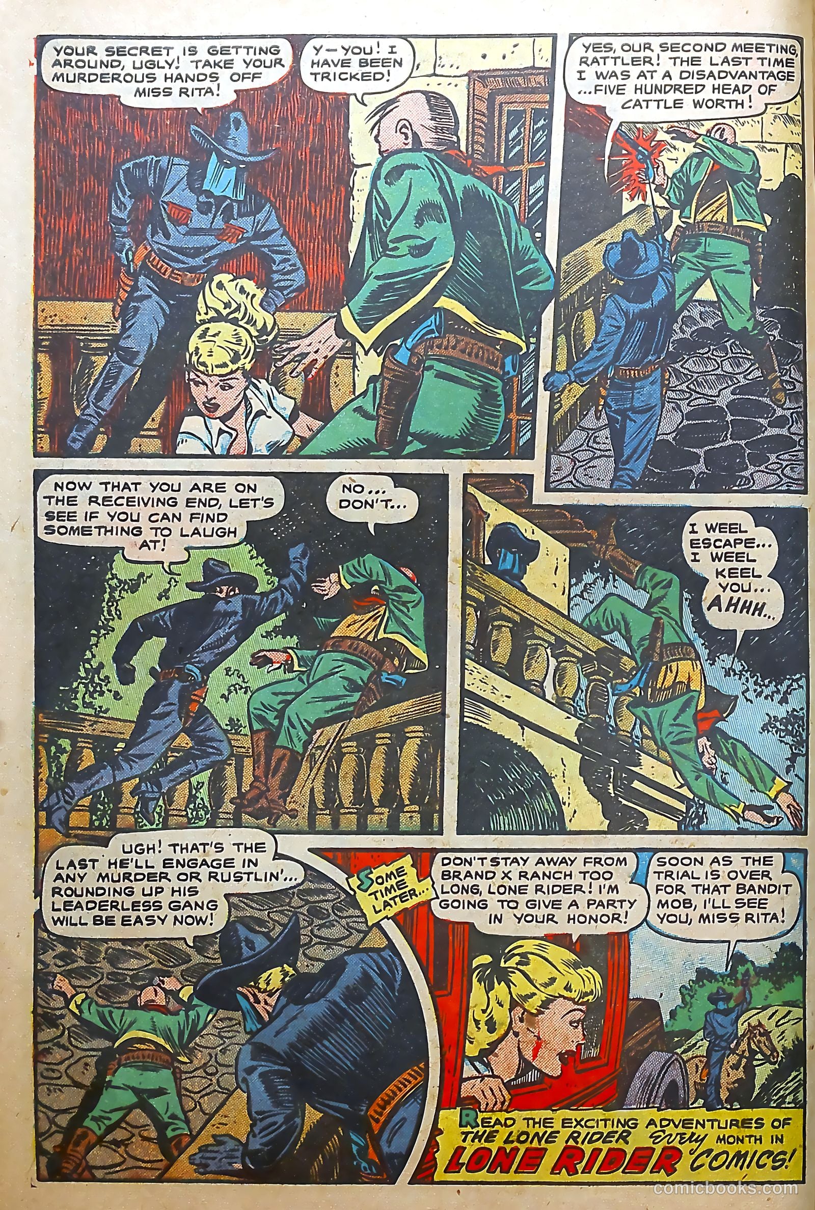 The Lone Rider #6 (1952) — page 10 of 36