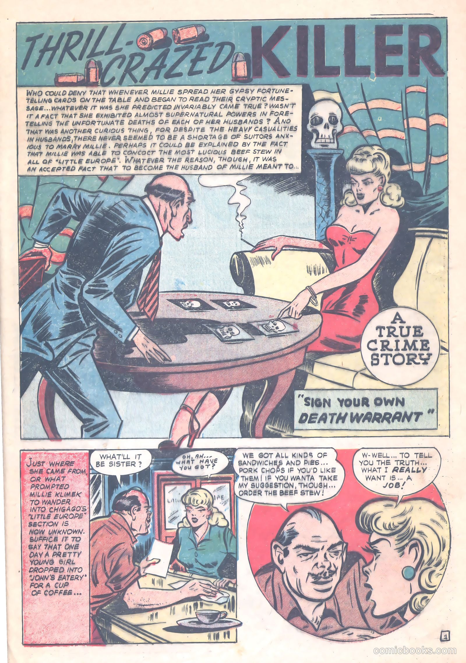 Thrilling Crime Cases #47 (1952) — page 23 of 37