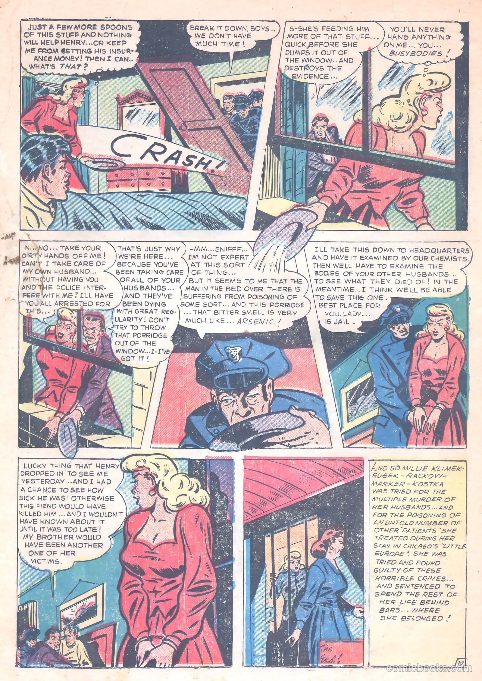 Thrilling Crime Cases #47 (1952) — page 32 of 37