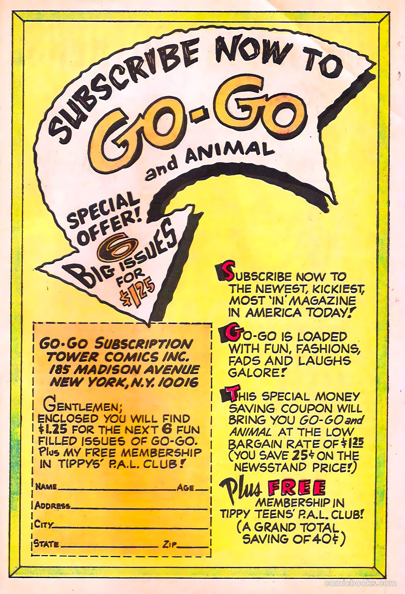 Tippy's Friends Go-Go and Animal #1 (1966) — page 53