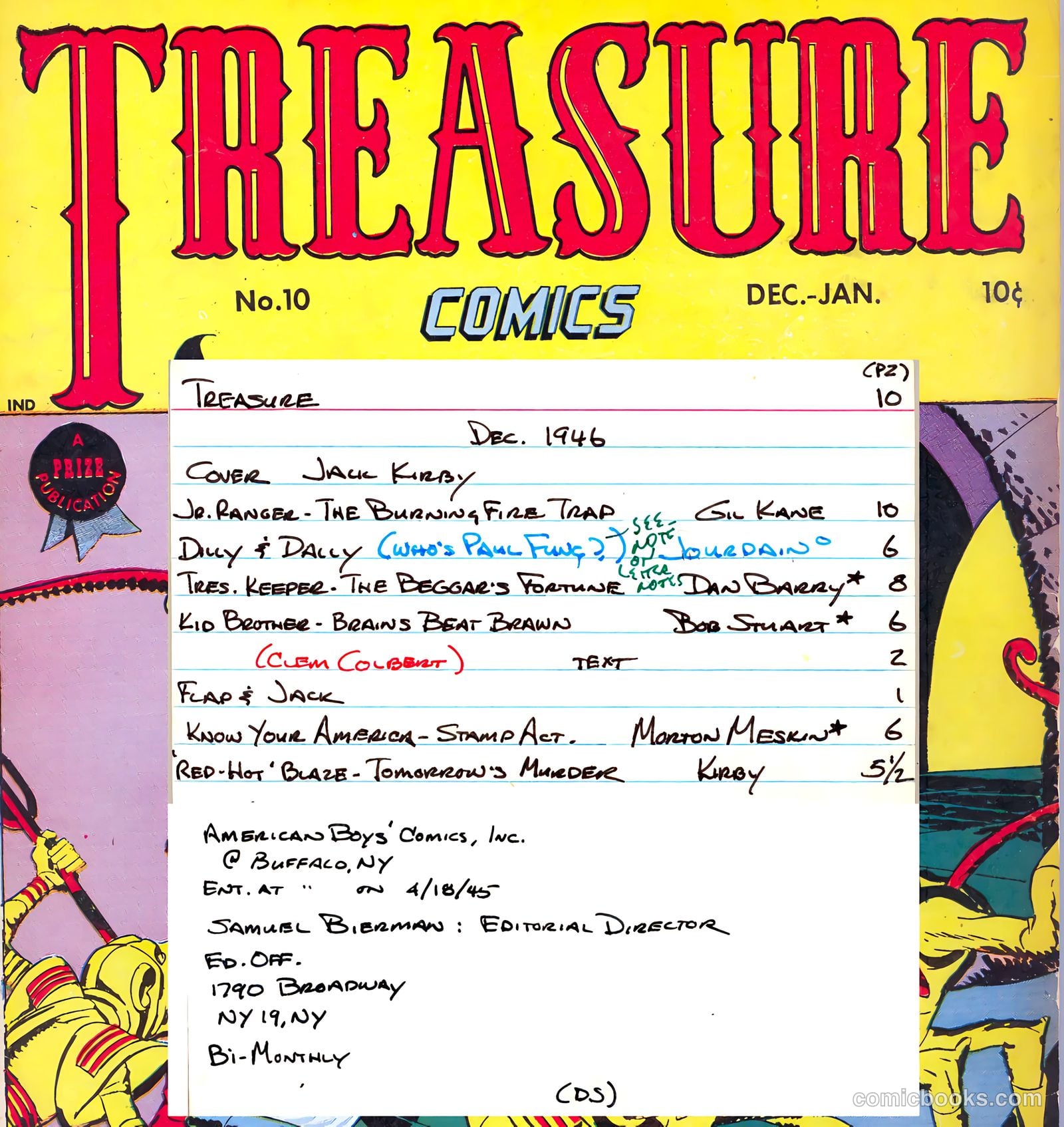 Treasure Comics #10 (1946) — page 53 of 53