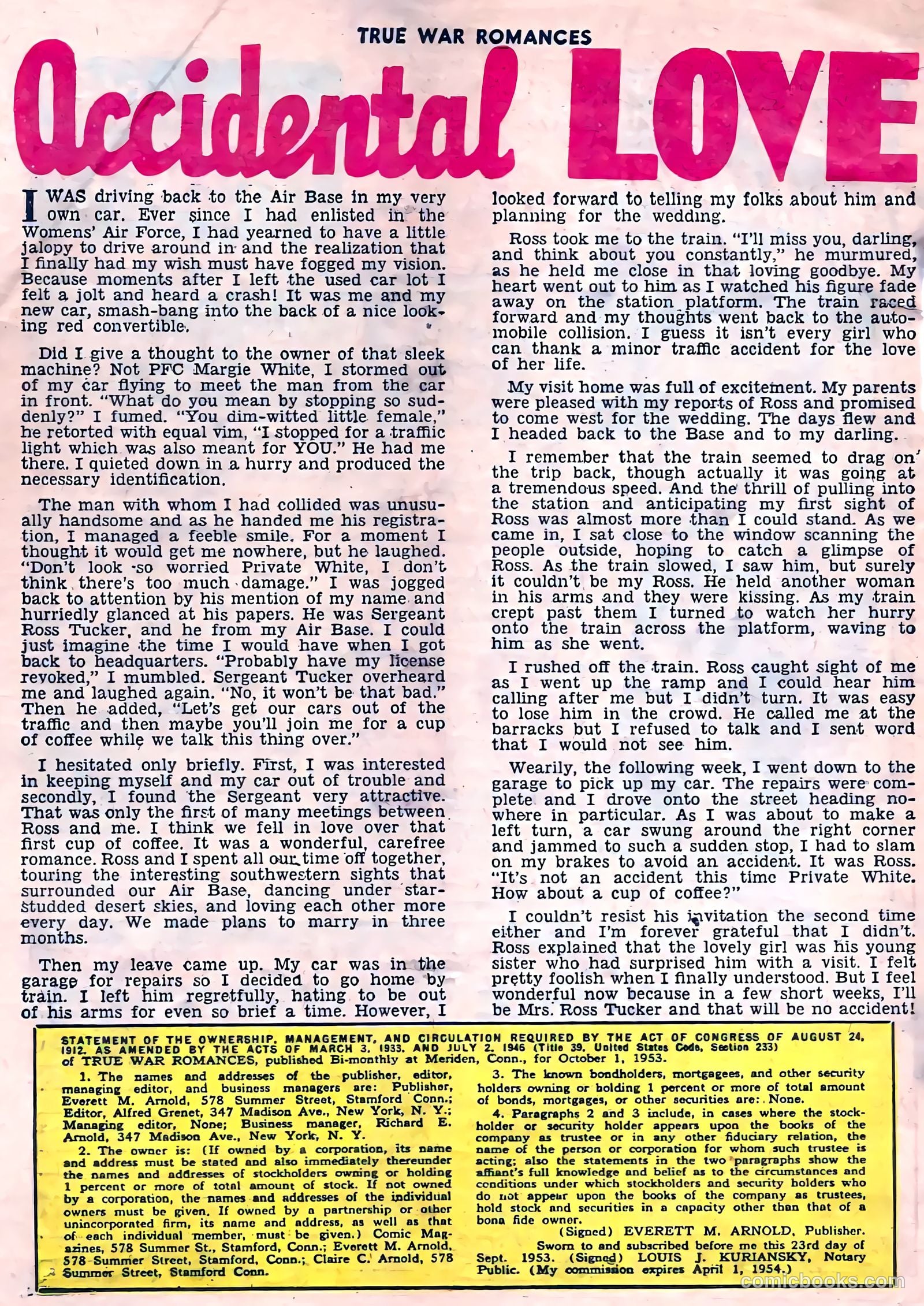 True War Romances #4 (1953) — page 26 of 36