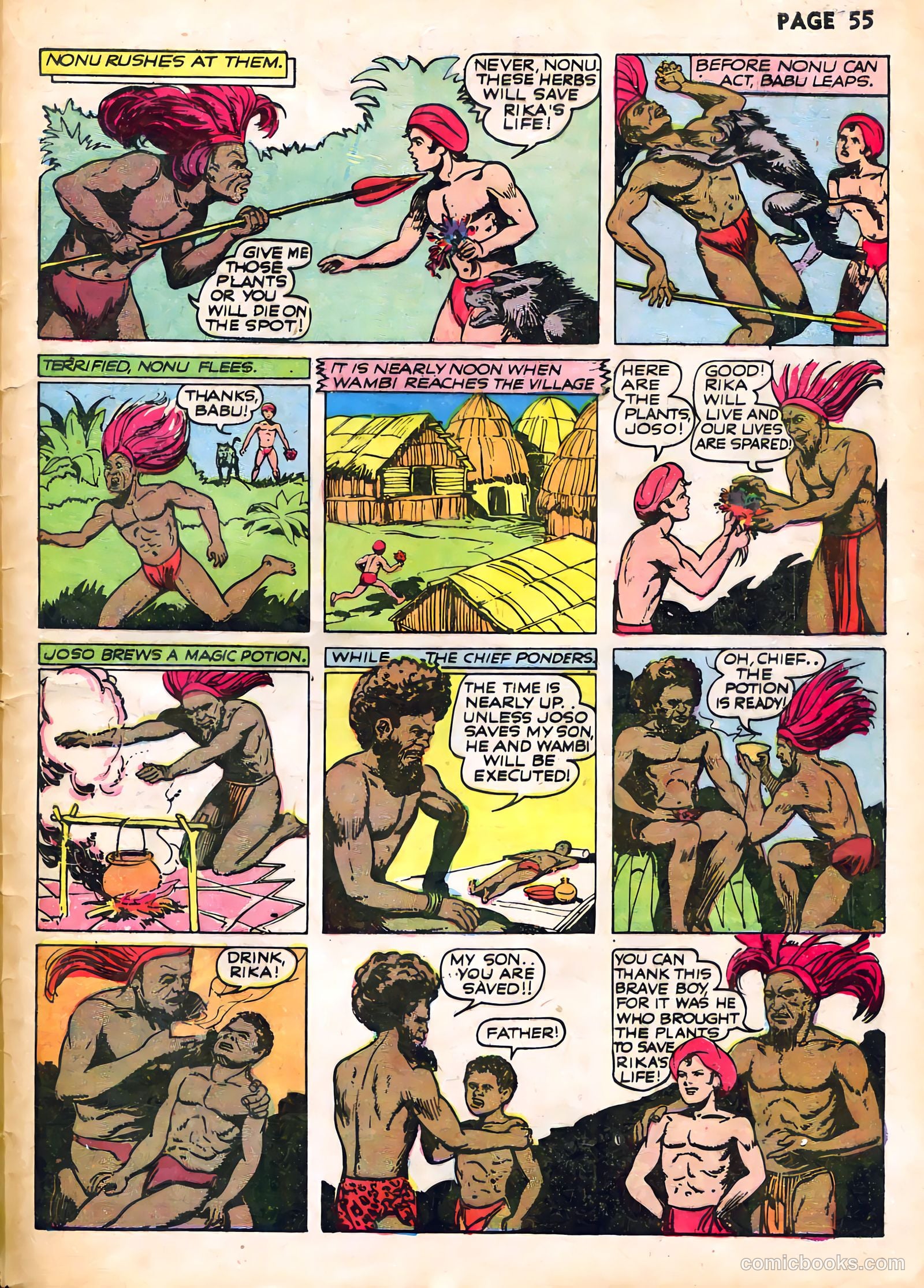 Wambi, Jungle Boy #1 (1942) — page 58 of 69