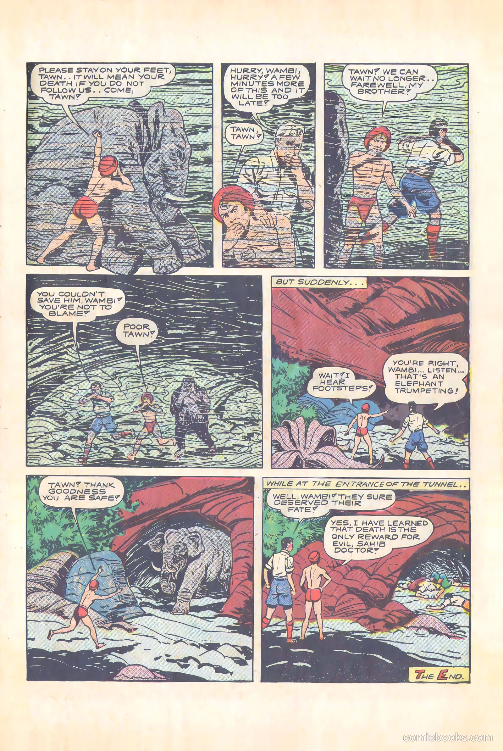 Wambi, Jungle Boy #4 (1948) — page 45 of 57