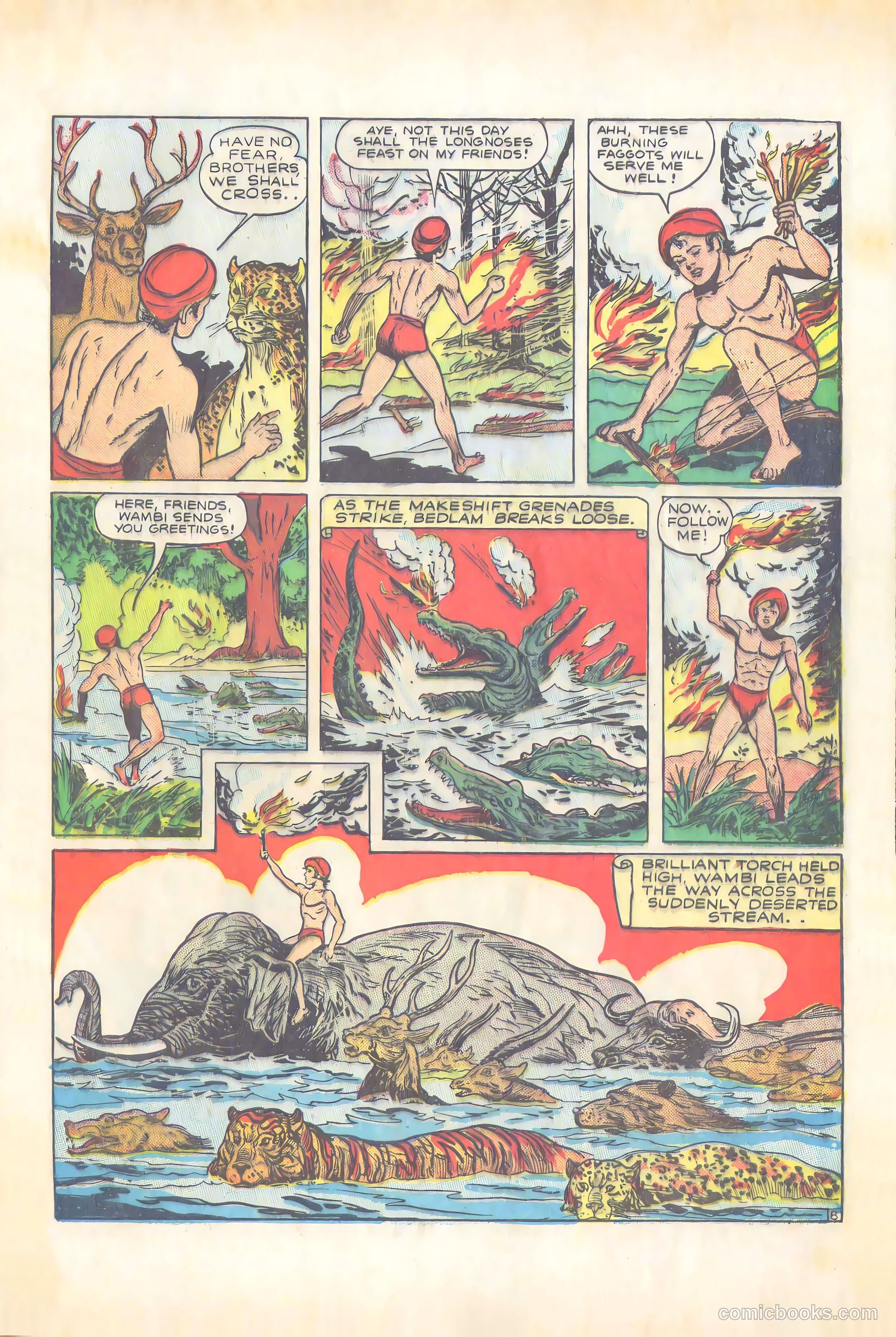 Wambi, Jungle Boy #4 (1948) — page 54 of 57