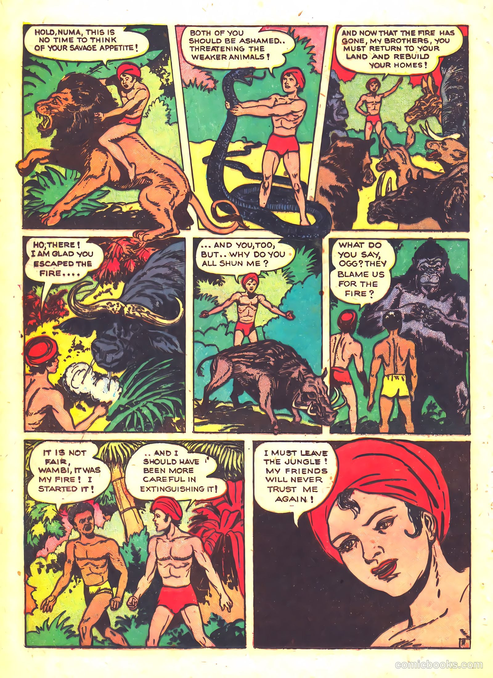 Wambi, Jungle Boy #5 (1949) — page 20 of 36