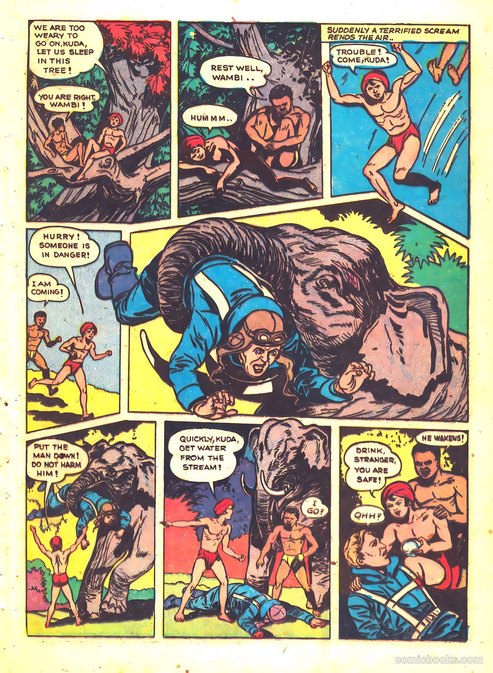 Wambi, Jungle Boy #5 (1949) — page 21 of 36