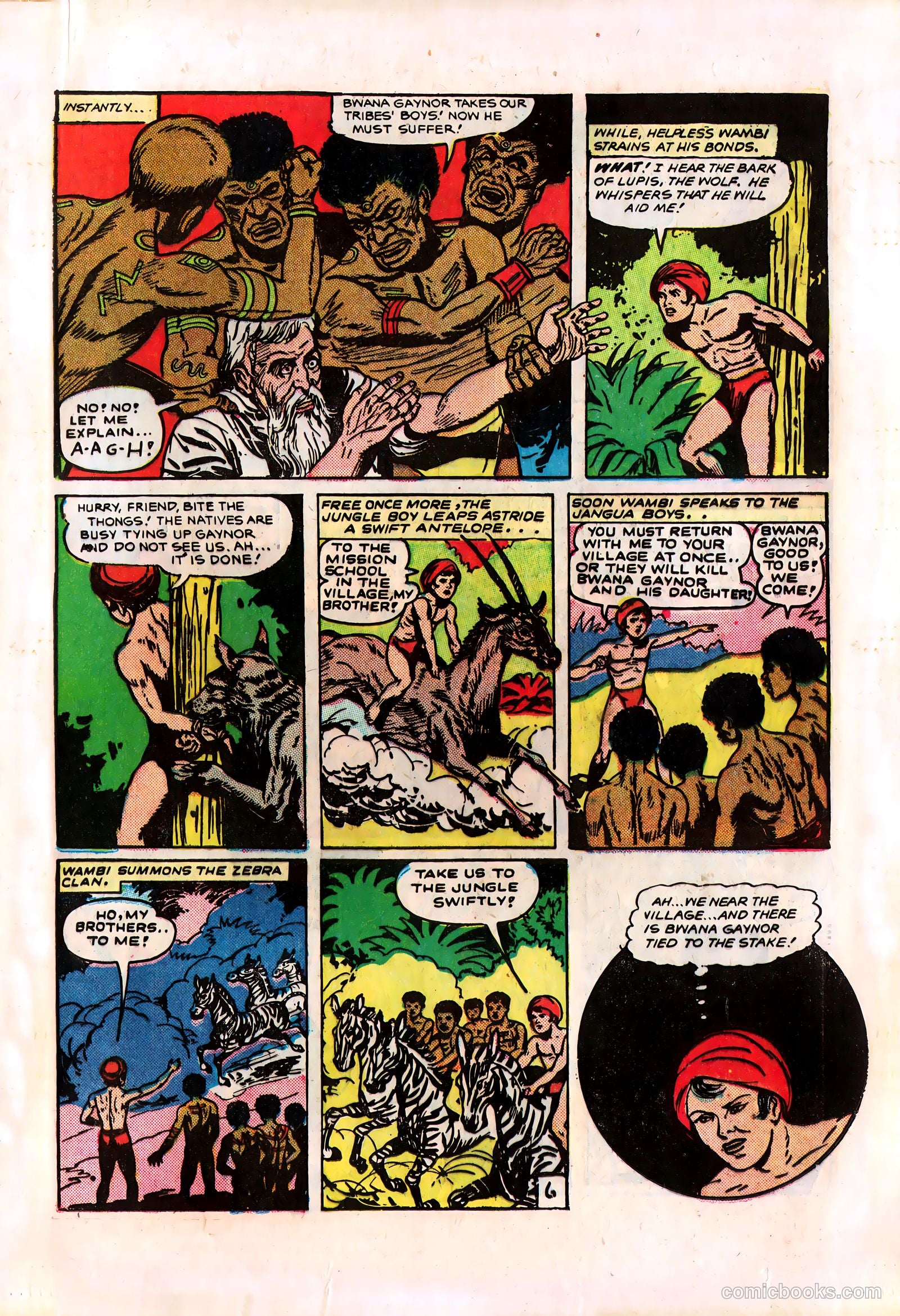 Wambi, Jungle Boy #8 (1950) — page 21 of 36