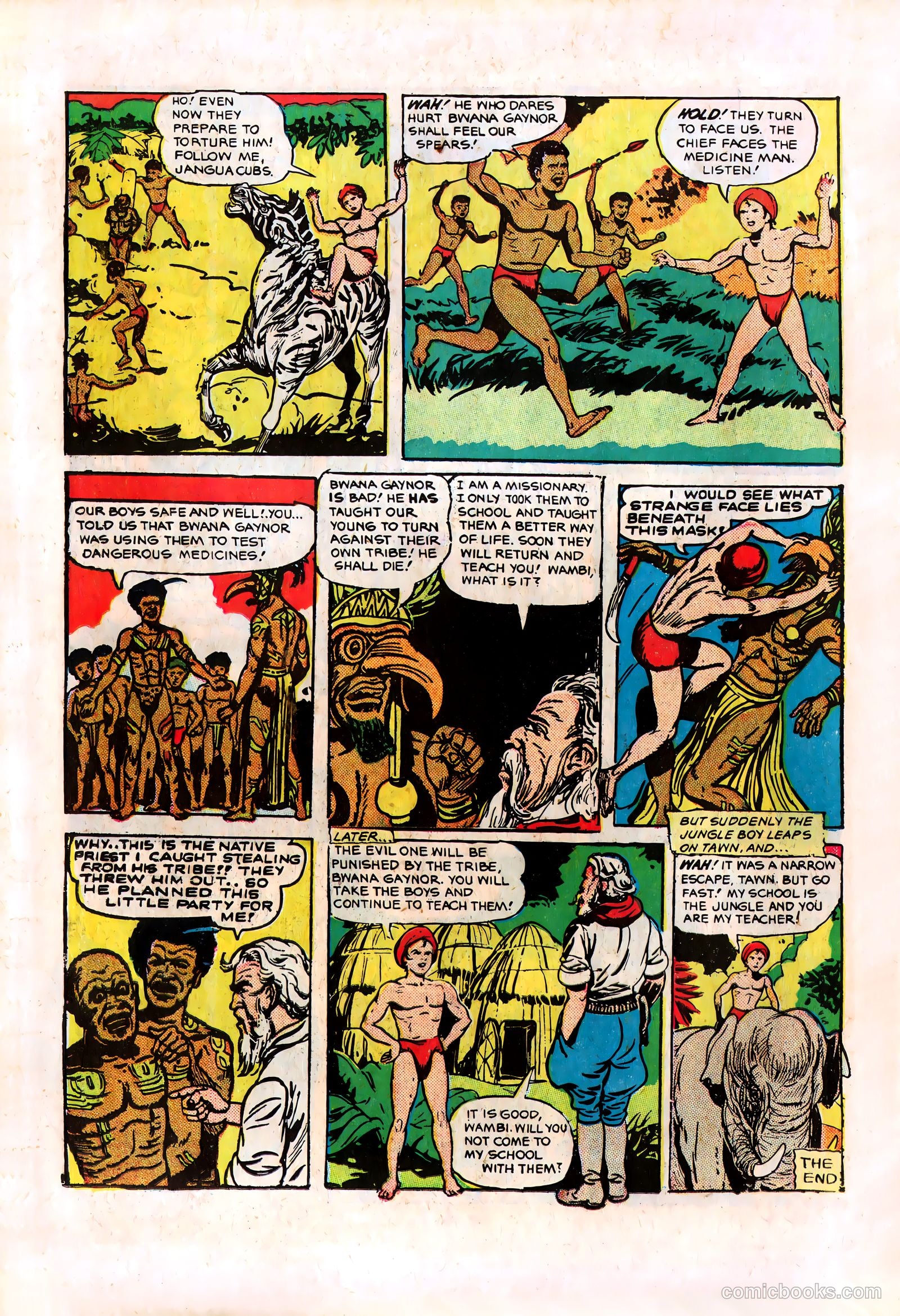 Wambi, Jungle Boy #8 (1950) — page 22 of 36