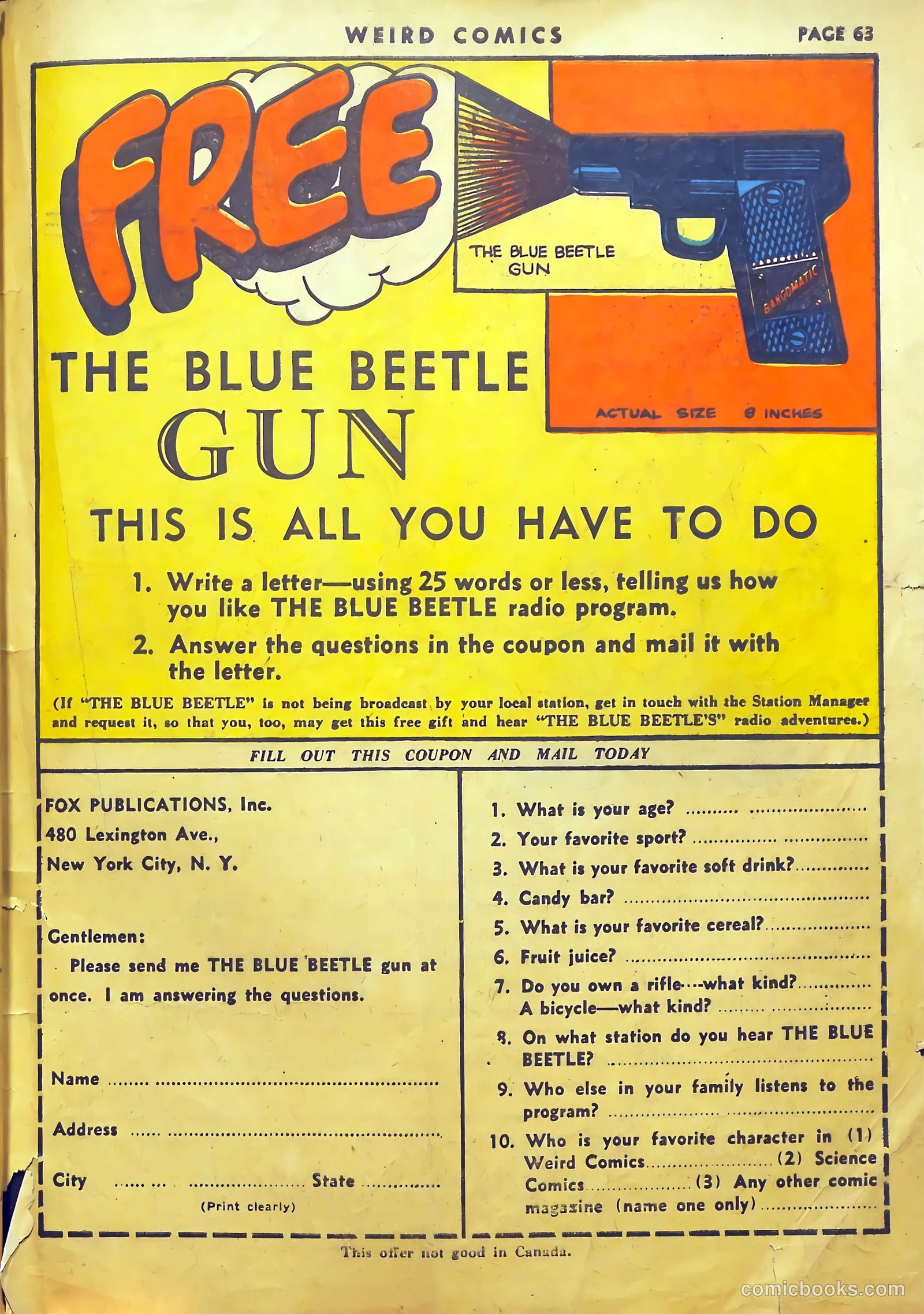 Weird Comics #6 (1940) — page 64 of 66