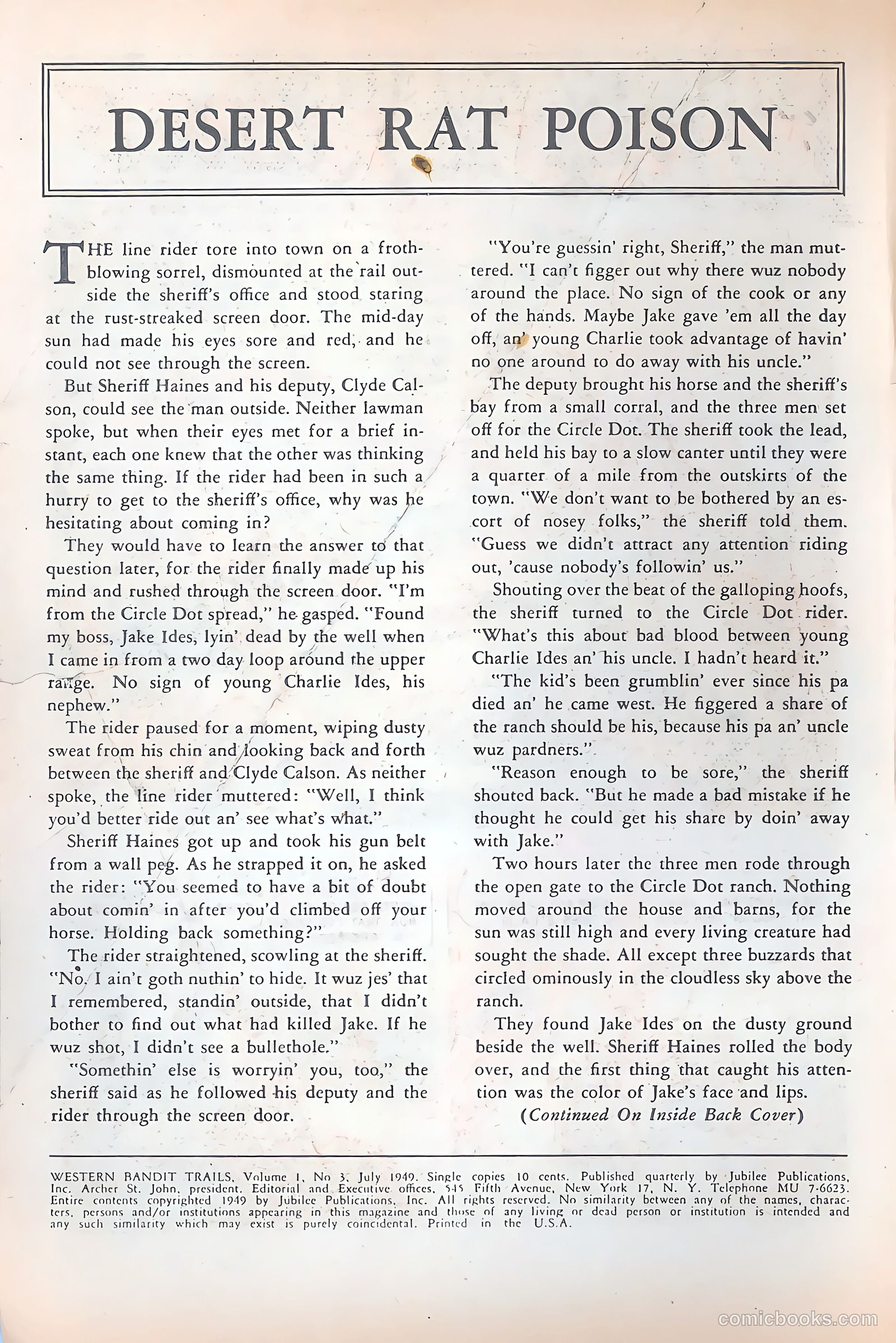 Western Bandit Trails #3 (1949) — page 2 of 37