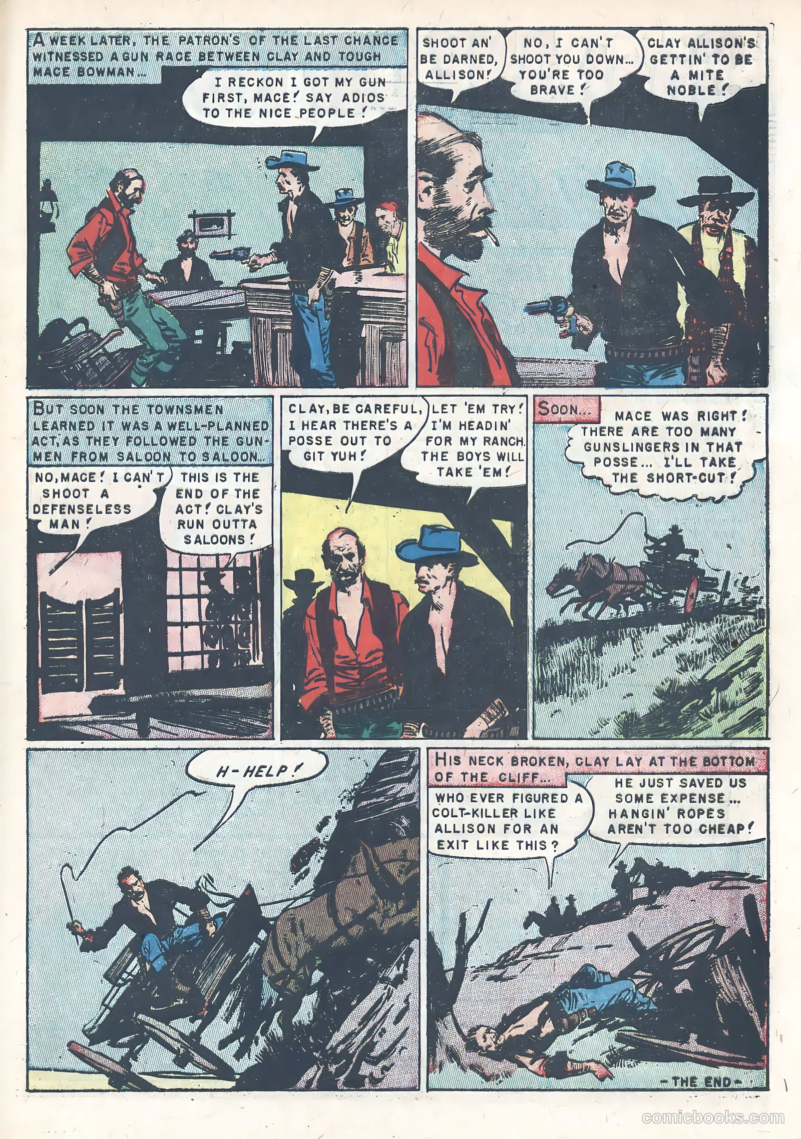 Wild Bill Hickok #13 (1952) — page 33 of 36