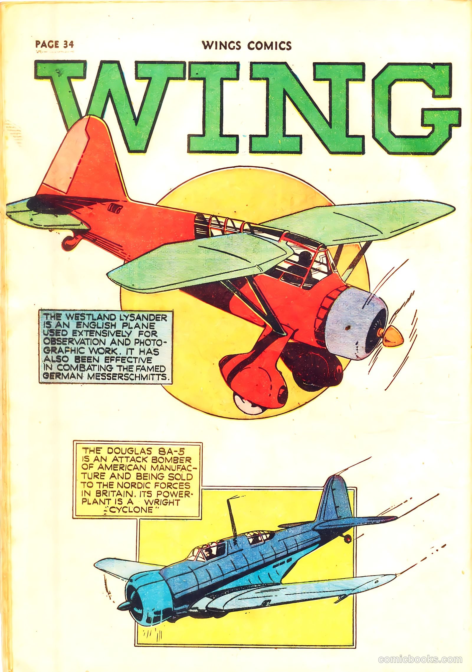 Wings Comics #11 (1941, Fiction House) — page 36 of 68