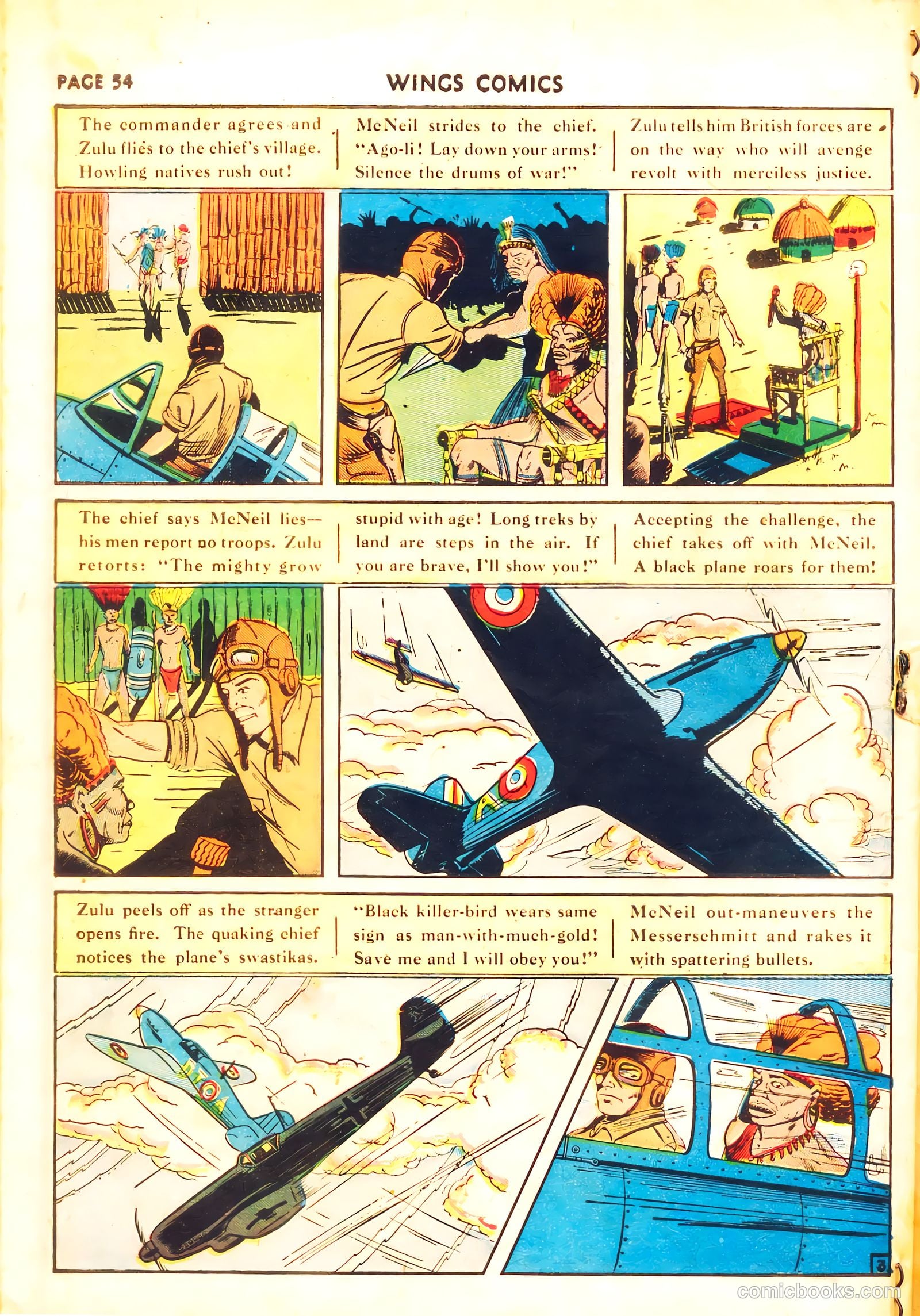 Wings Comics #11 (1941, Fiction House) — page 56 of 68