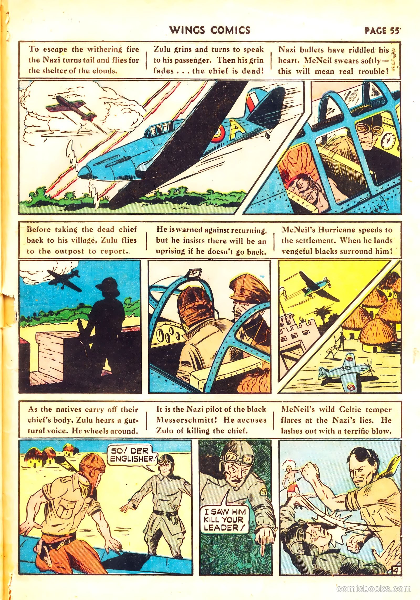 Wings Comics #11 (1941, Fiction House) — page 57 of 68