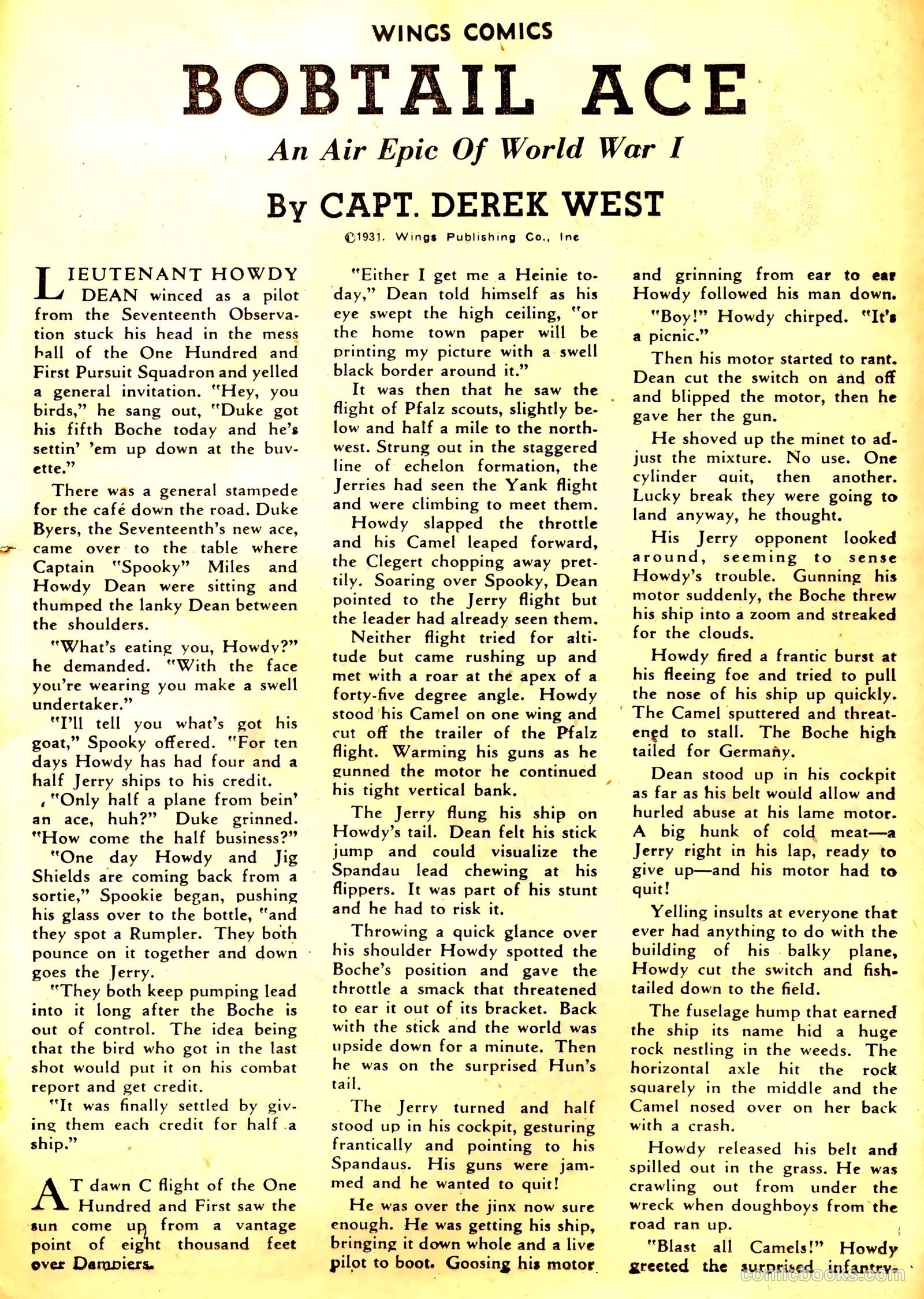Wings Comics #39 (1943) — page 39 of 56