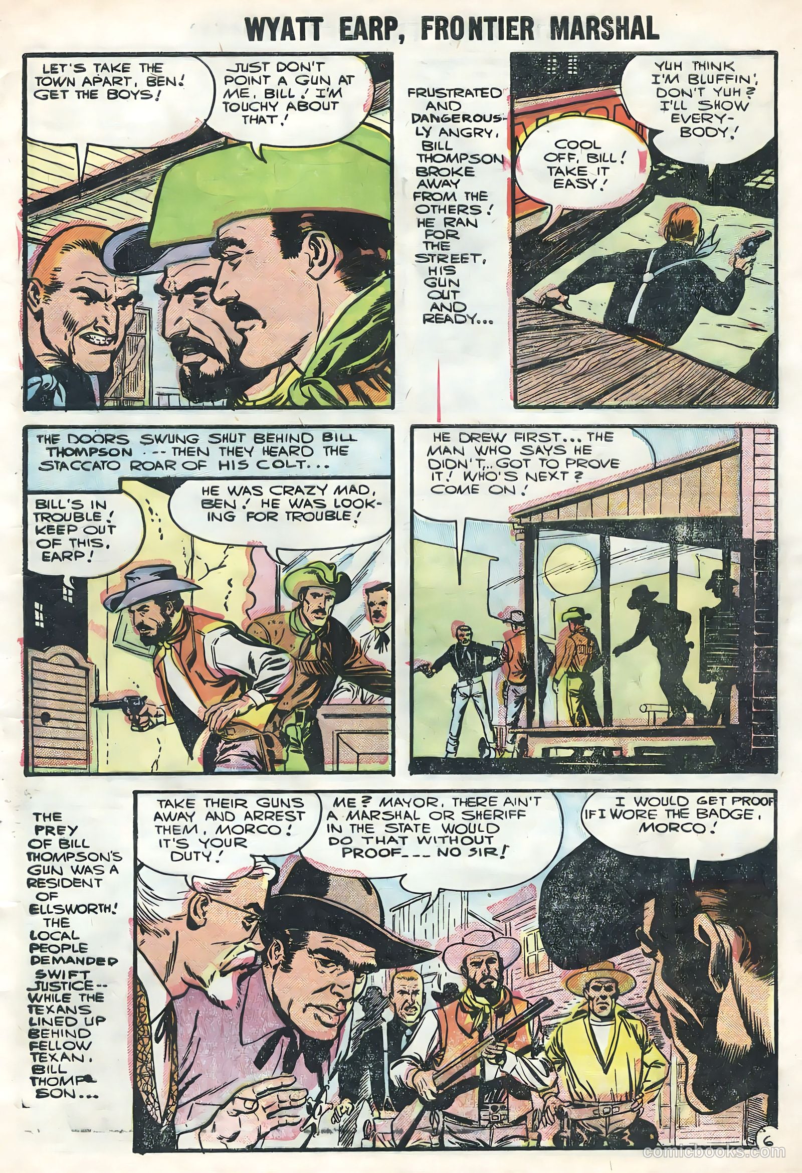 Wyatt Earp, Frontier Marshal #12 (1956) — page 9 of 36