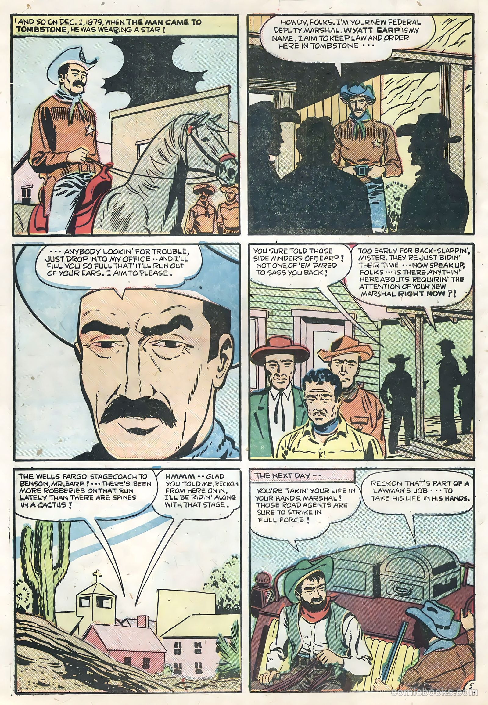 Wyatt Earp, Frontier Marshal #13 (1956) — page 8 of 36