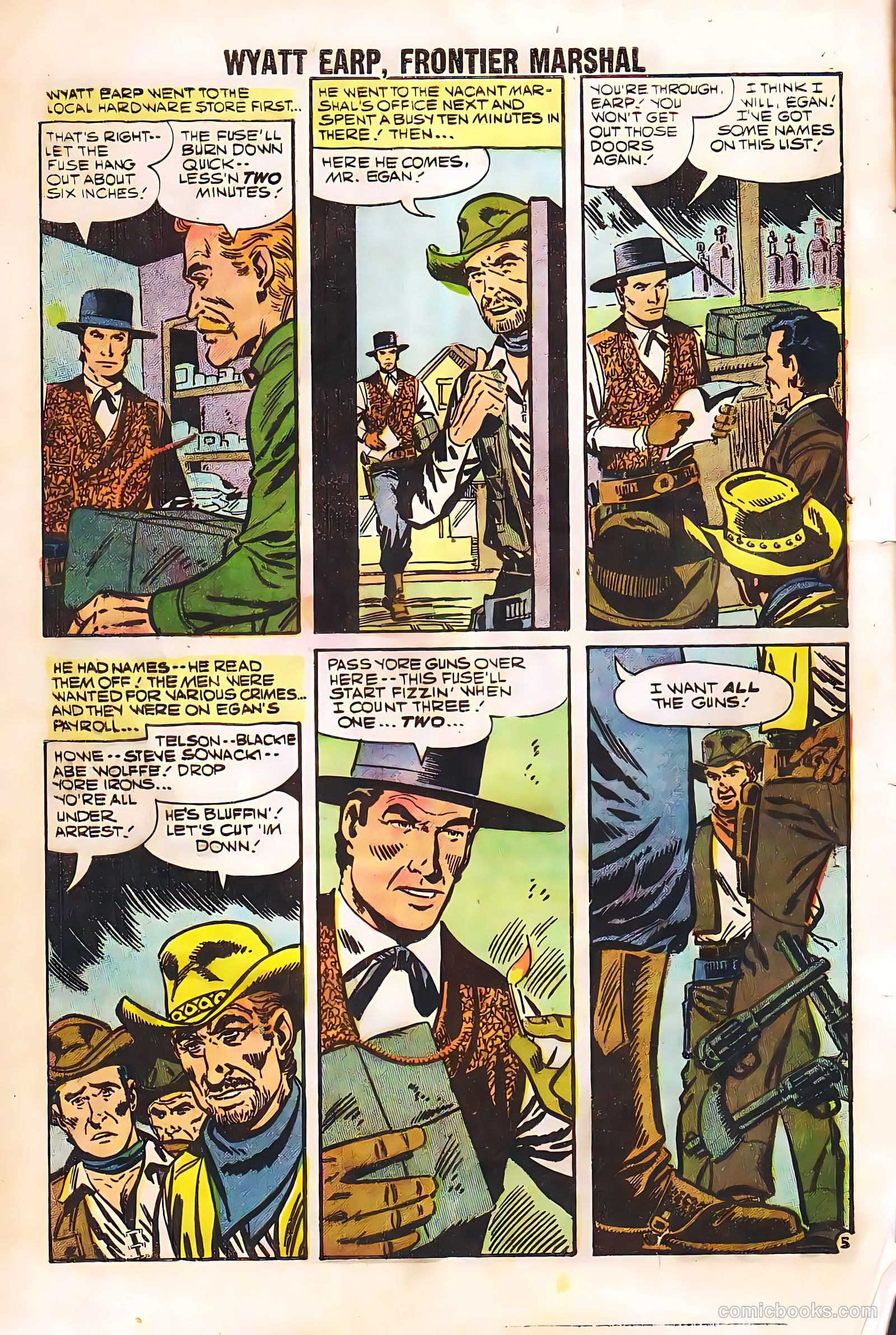Wyatt Earp, Frontier Marshal #23 (1959) — page 8 of 36