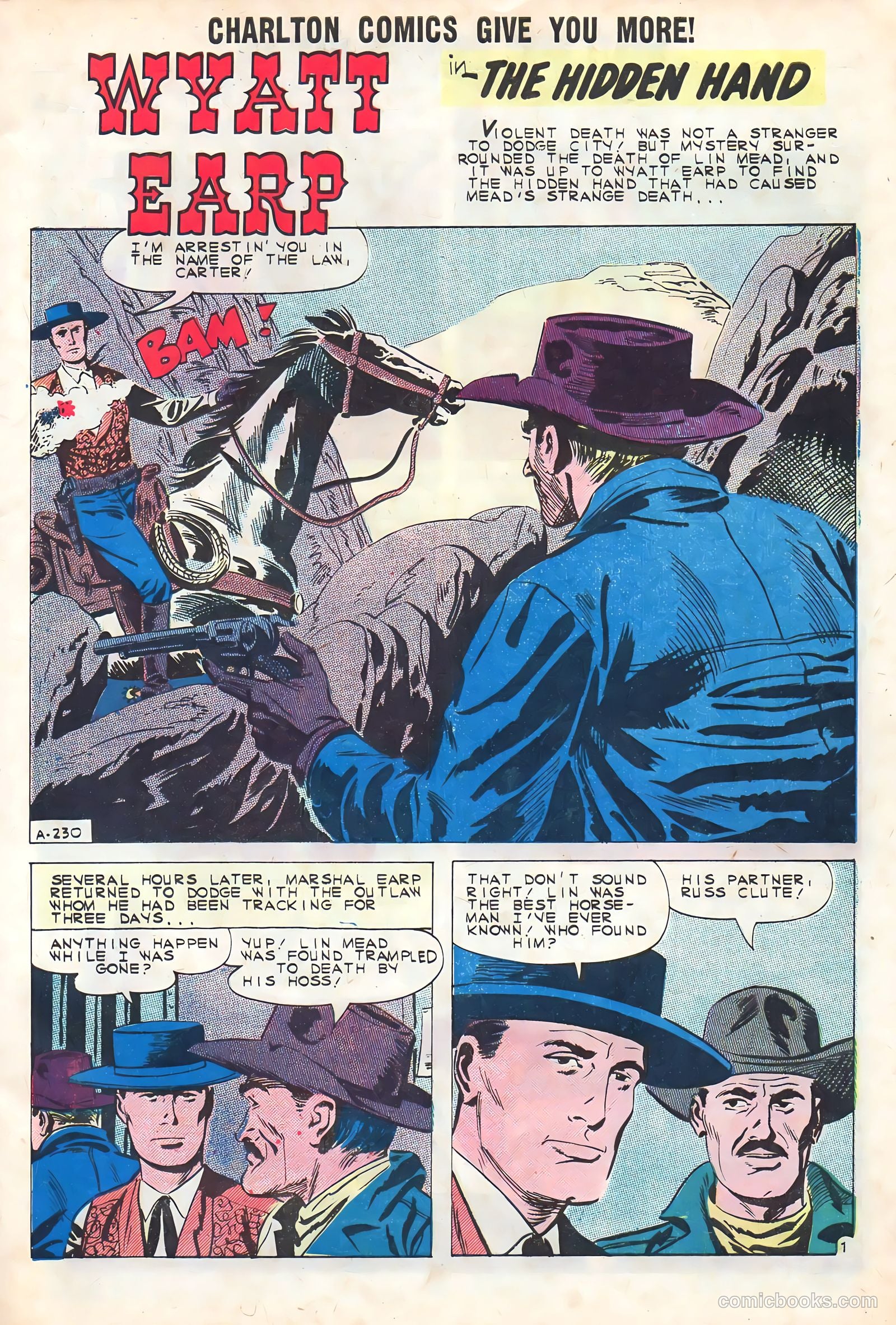 Wyatt Earp, Frontier Marshal #38 (1961) — page 9 of 36