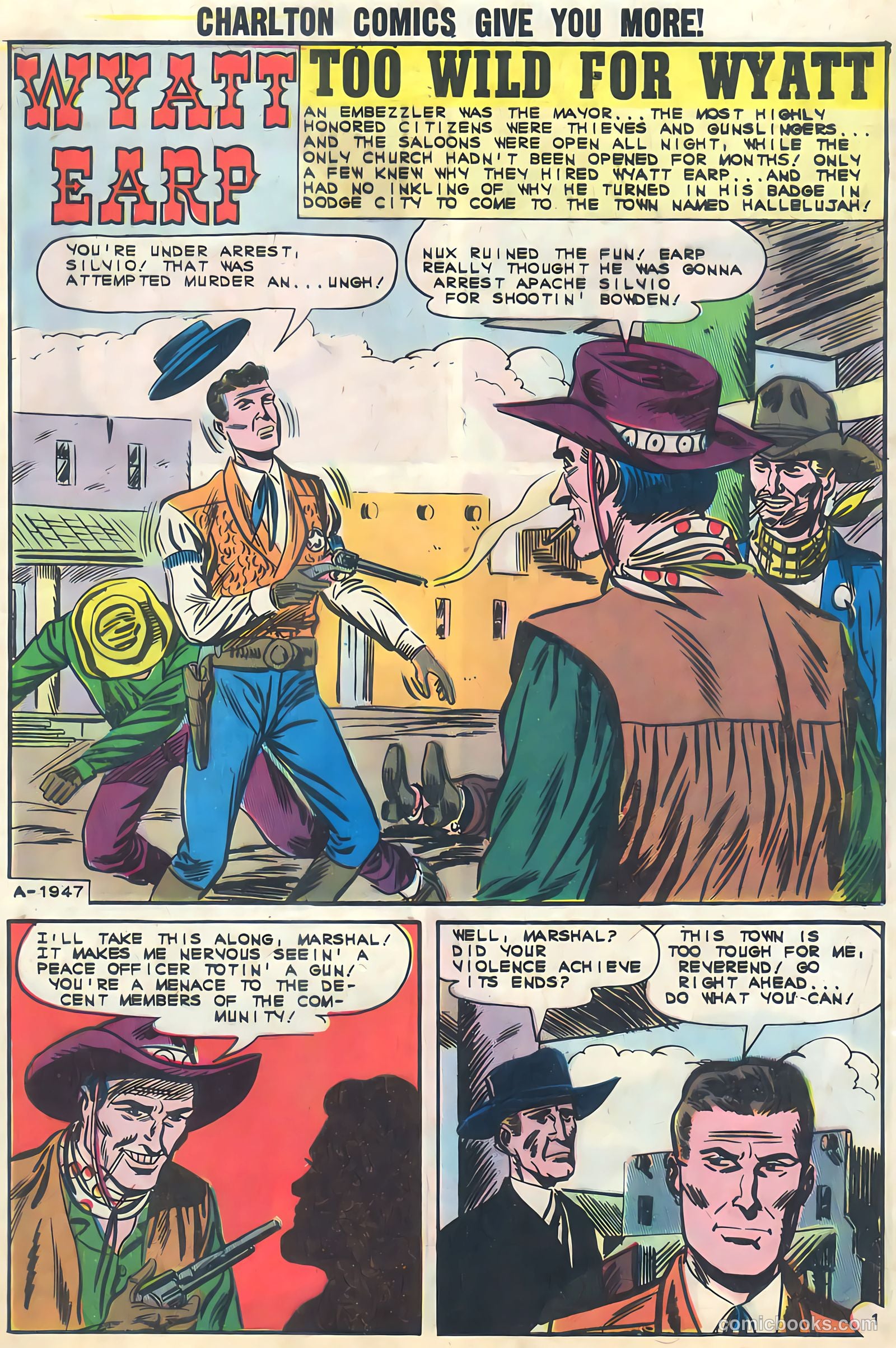 Wyatt Earp, Frontier Marshal #44 (1962, Charlton) — page 9 of 36