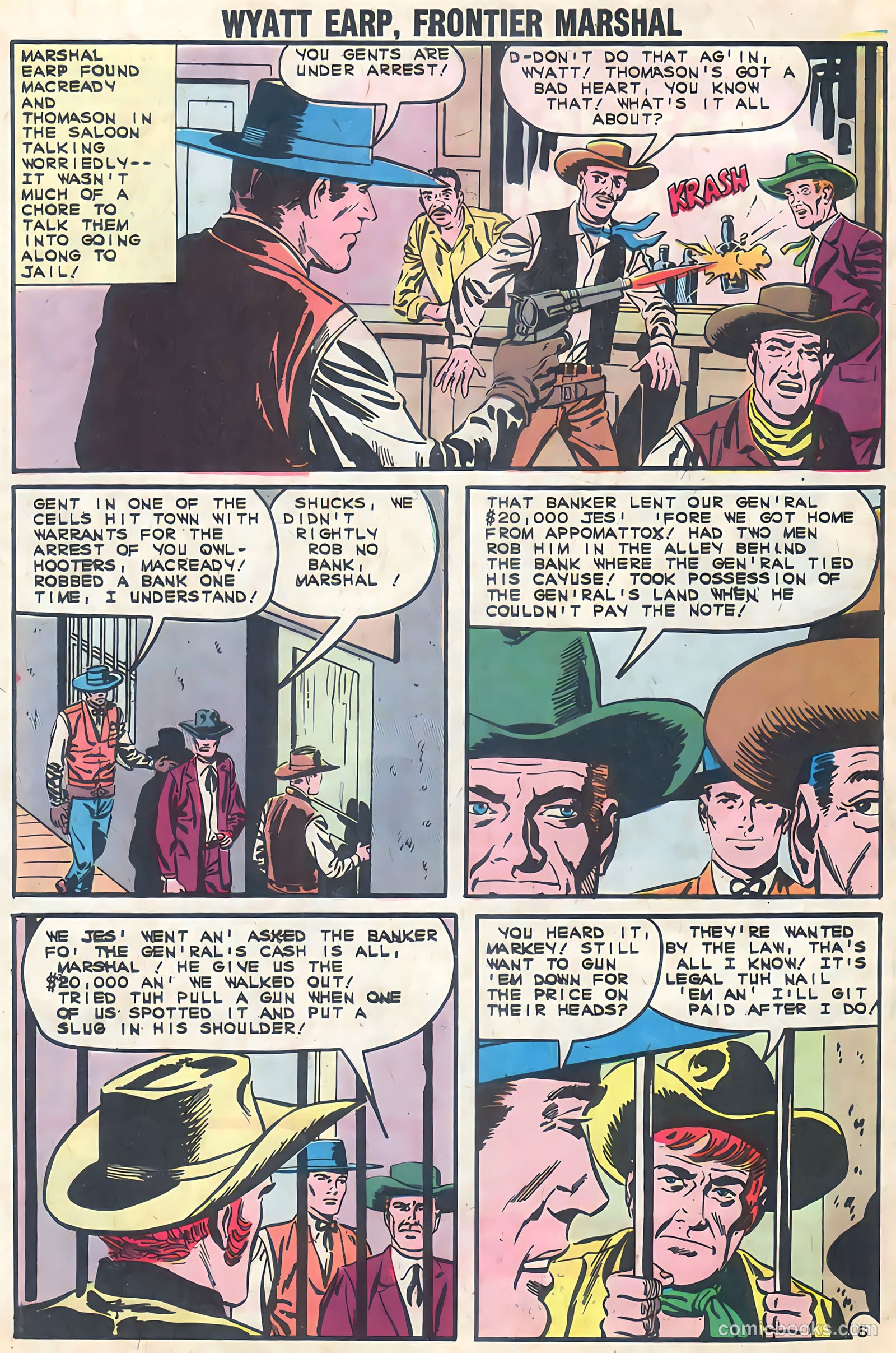 Wyatt Earp, Frontier Marshal #44 (1962, Charlton) — page 32 of 36