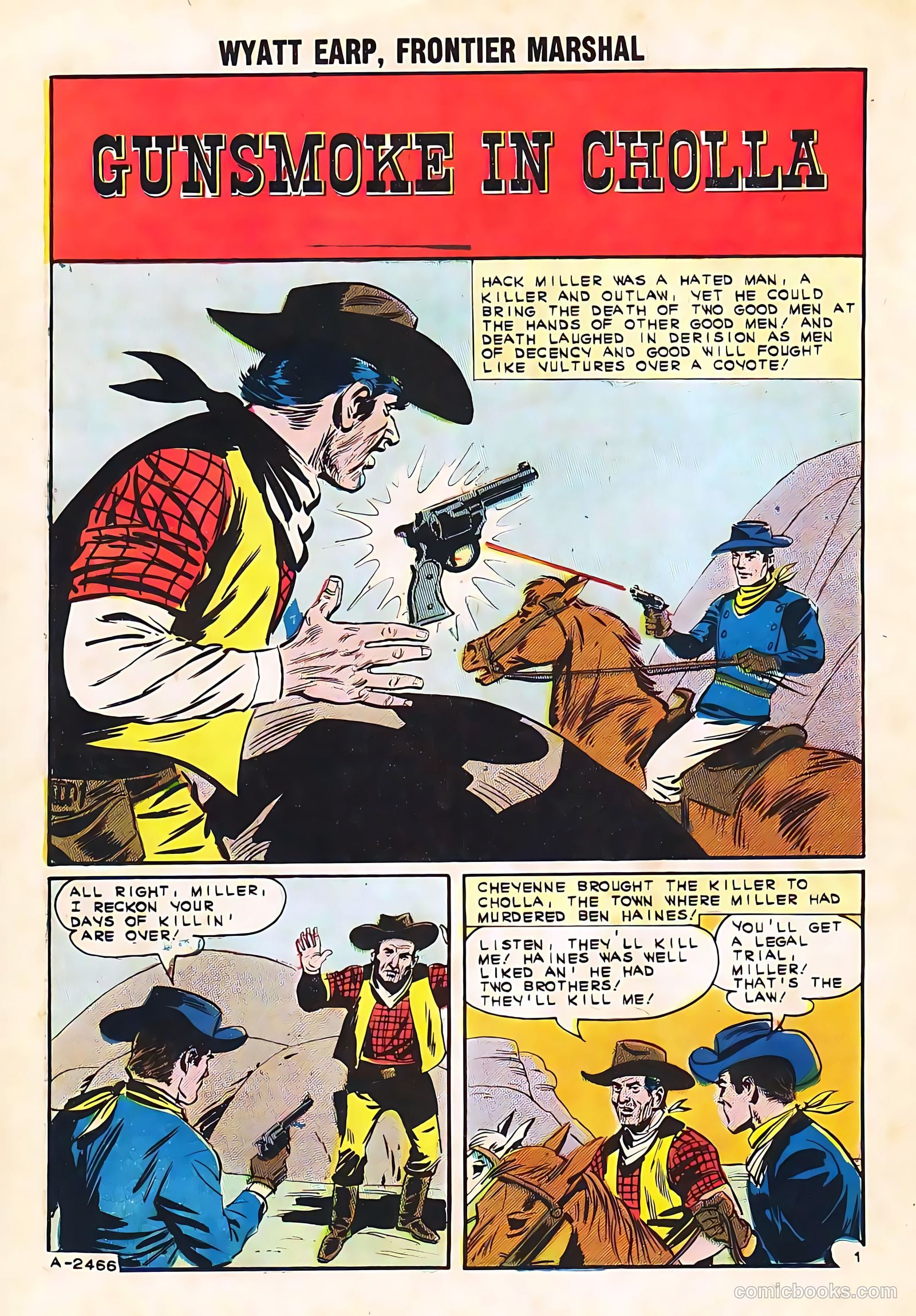 Wyatt Earp, Frontier Marshal #49 (1963, Charlton) — page 20 of 36