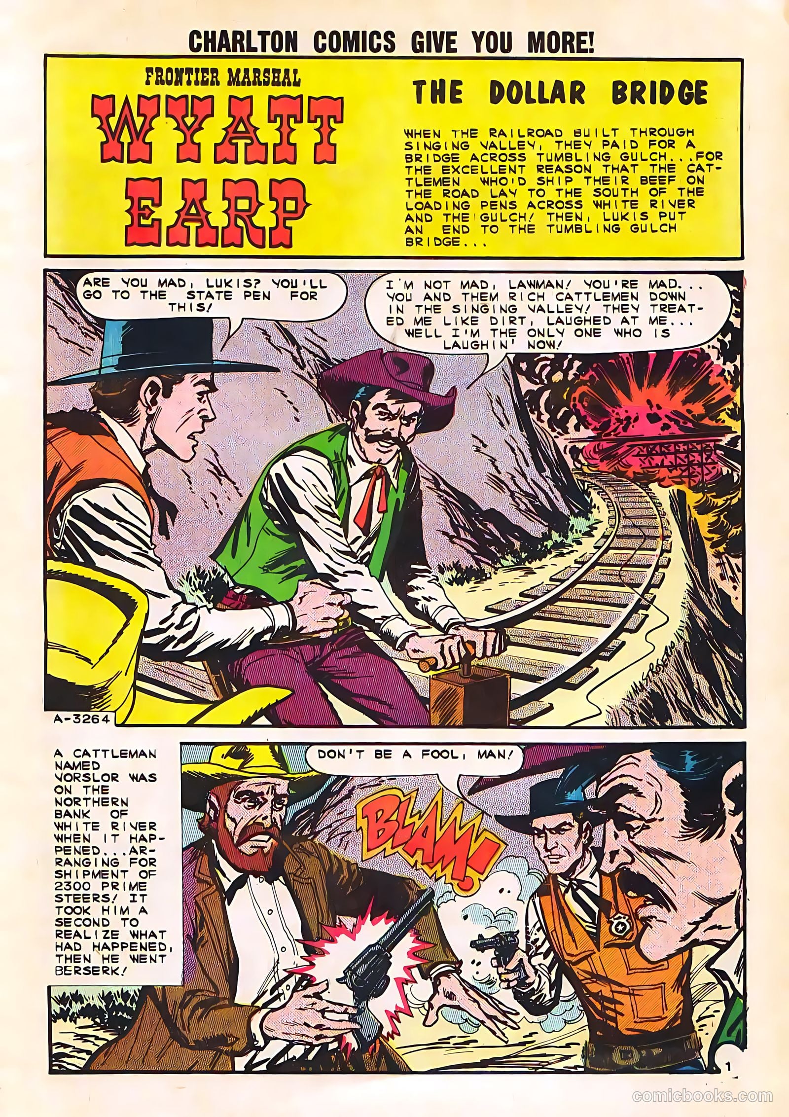 Wyatt Earp, Frontier Marshal #53 (1964, Charlton) — page 3 of 36