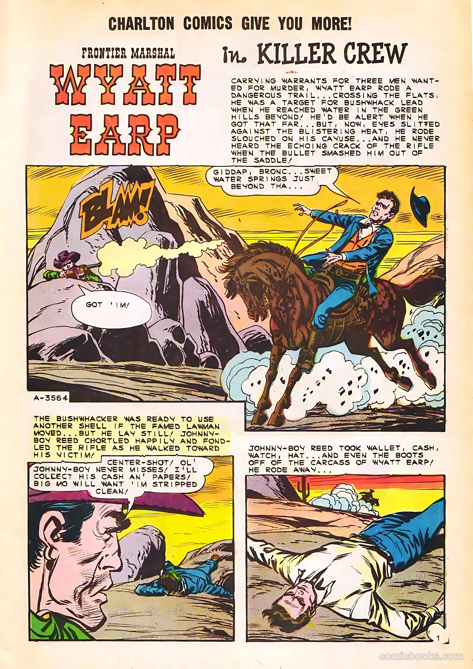 Wyatt Earp, Frontier Marshal #54 (1964, Charlton) — page 3 of 36