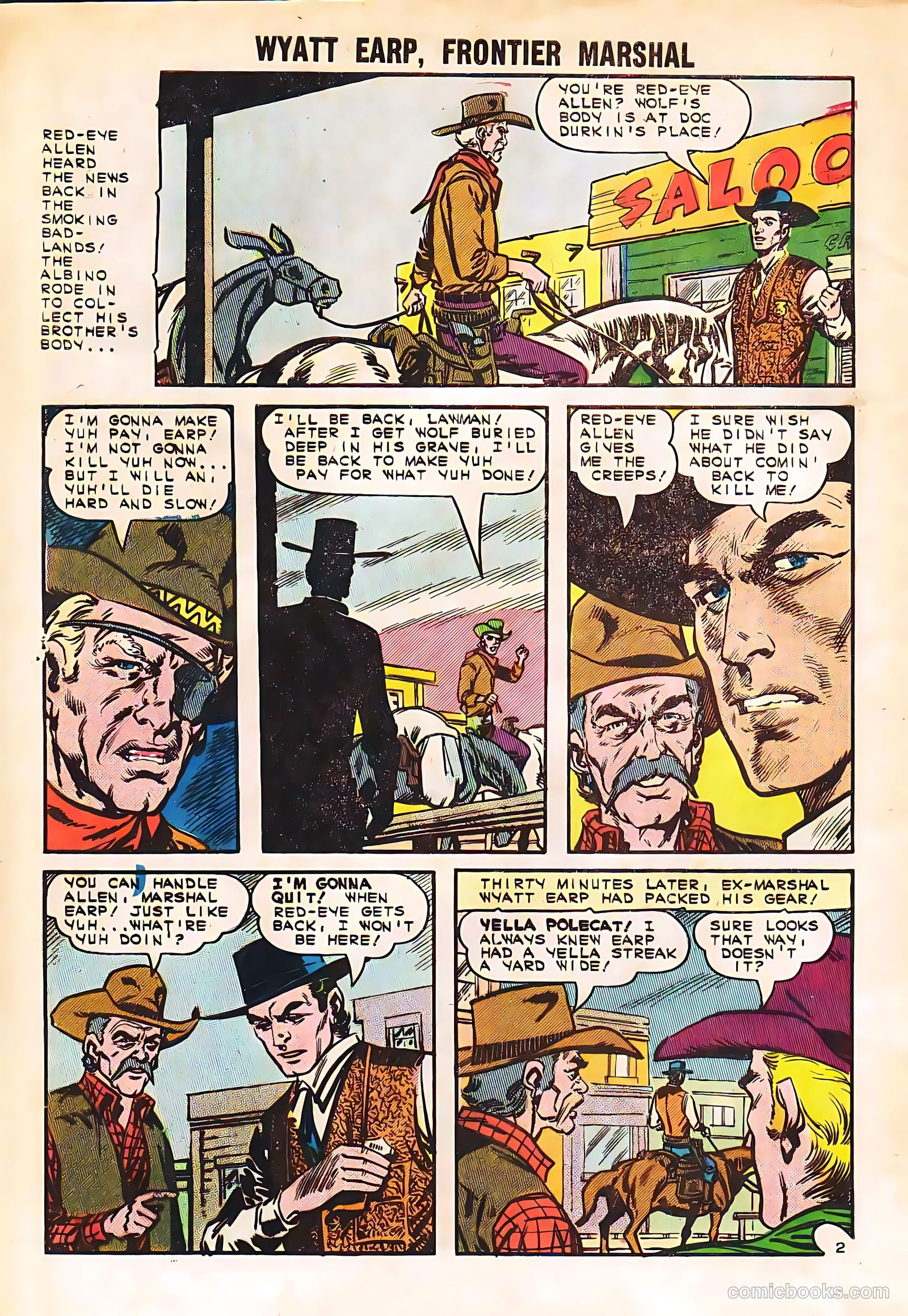 Wyatt Earp, Frontier Marshal #58 (1965, Charlton) — page 4 of 36