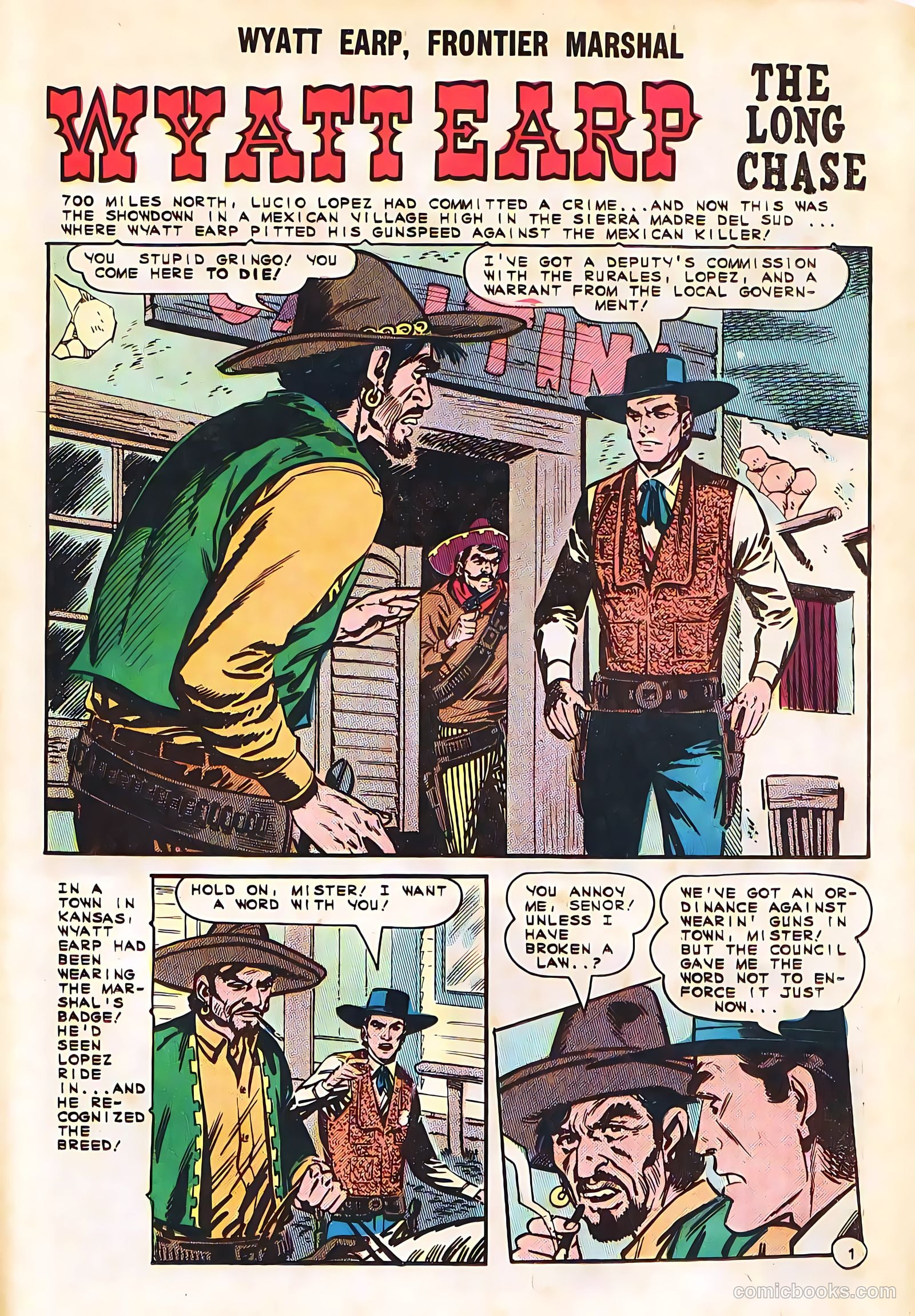 Wyatt Earp, Frontier Marshal #58 (1965, Charlton) — page 25 of 36