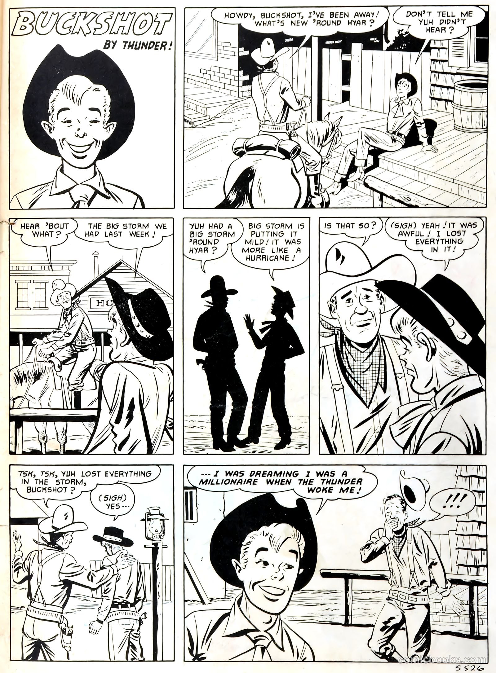 Young Eagle #4 (1951) — page 35 of 36