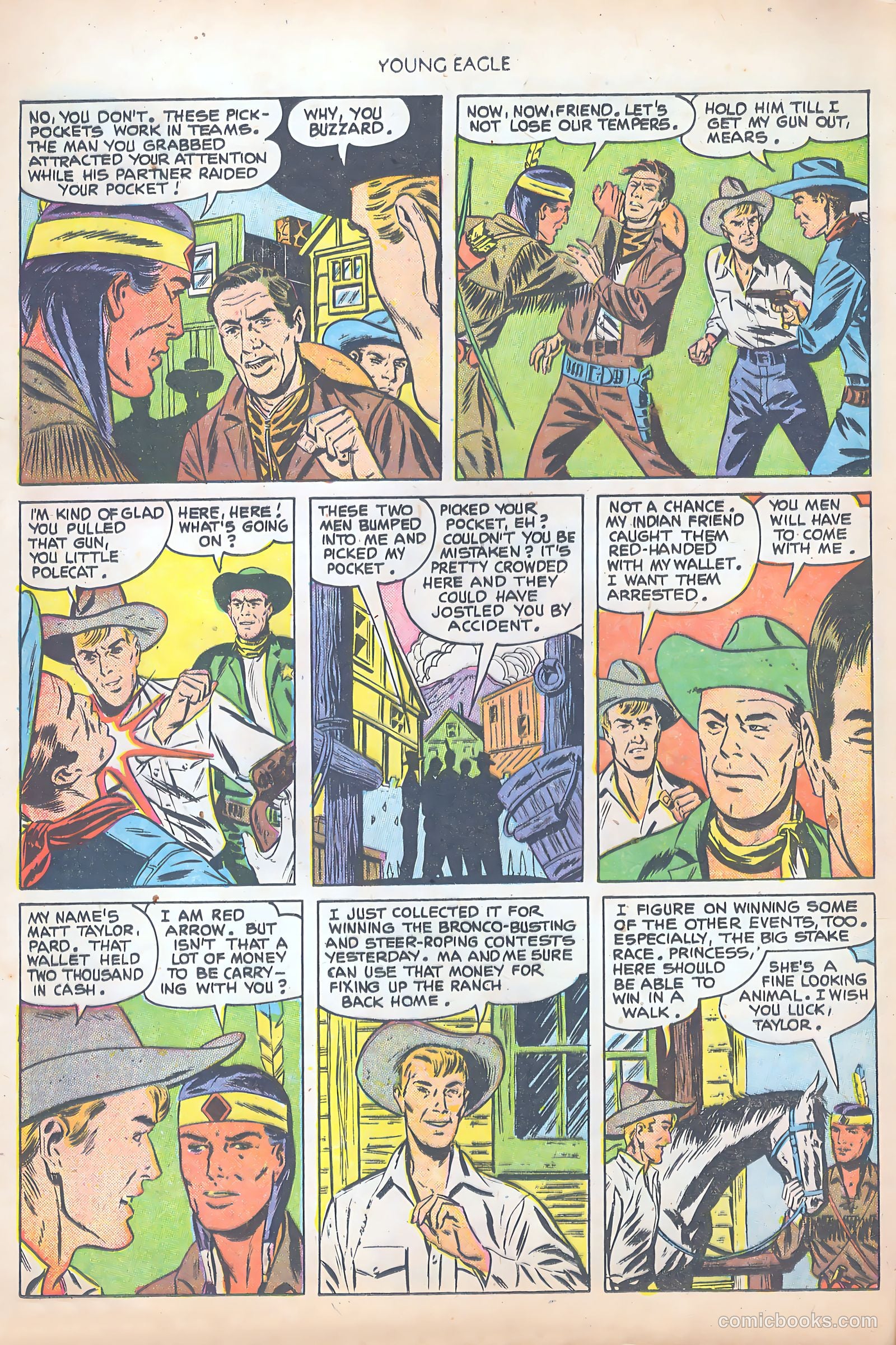 Young Eagle #8 (1952) — page 6 of 36