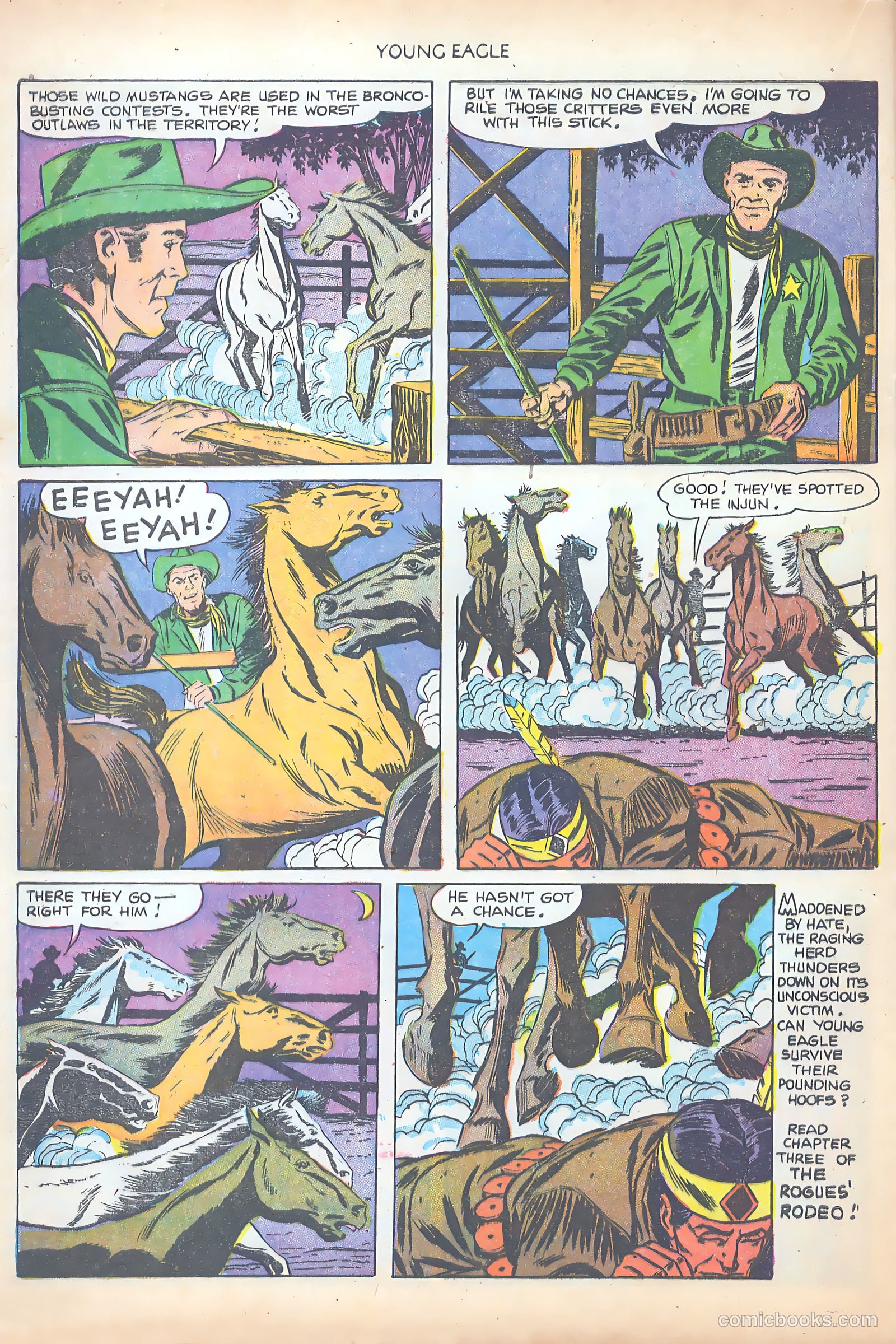 Young Eagle #8 (1952) — page 22 of 36
