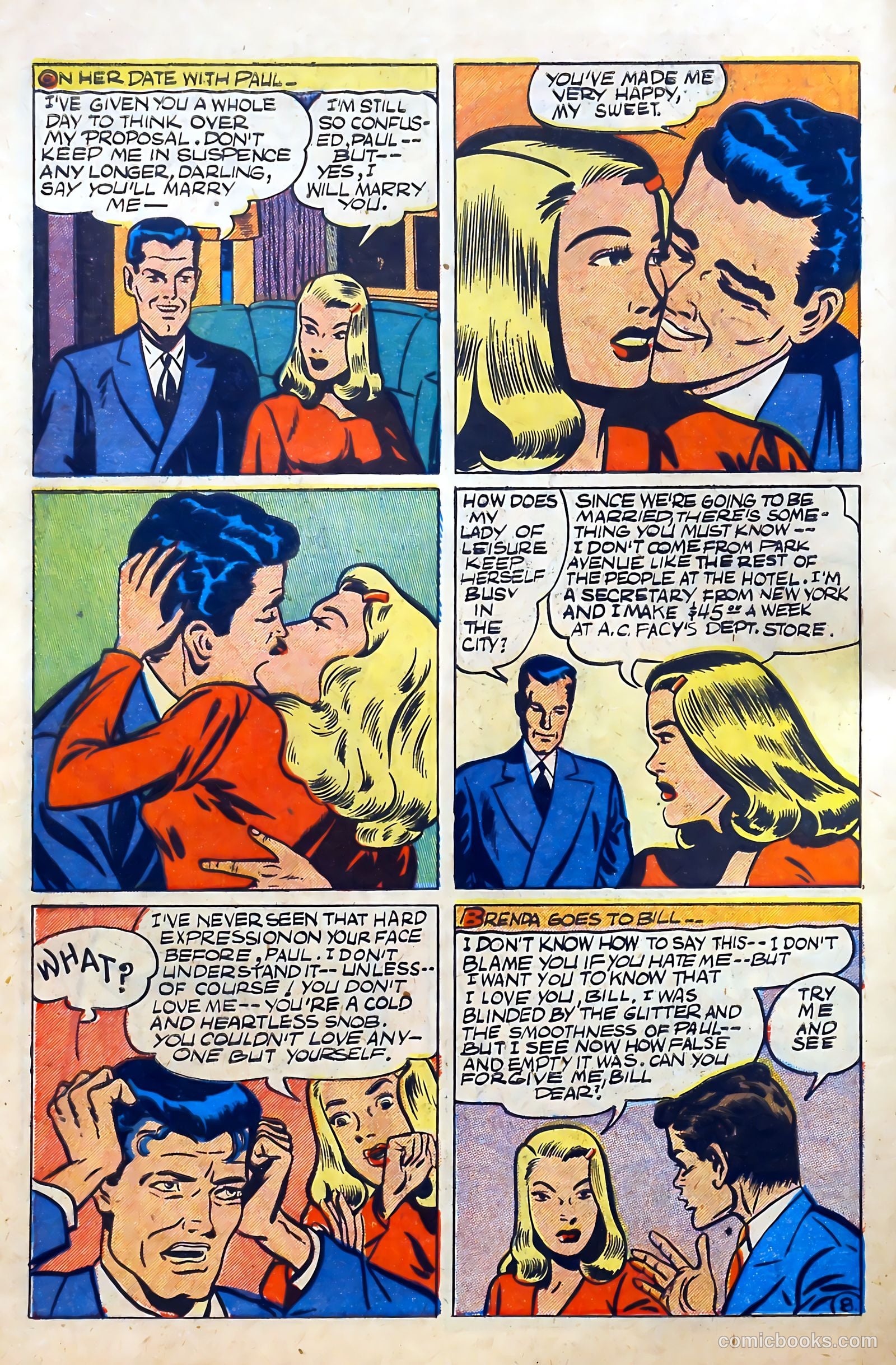 Youthful Love Romances #1 (1950) — page 10 of 36