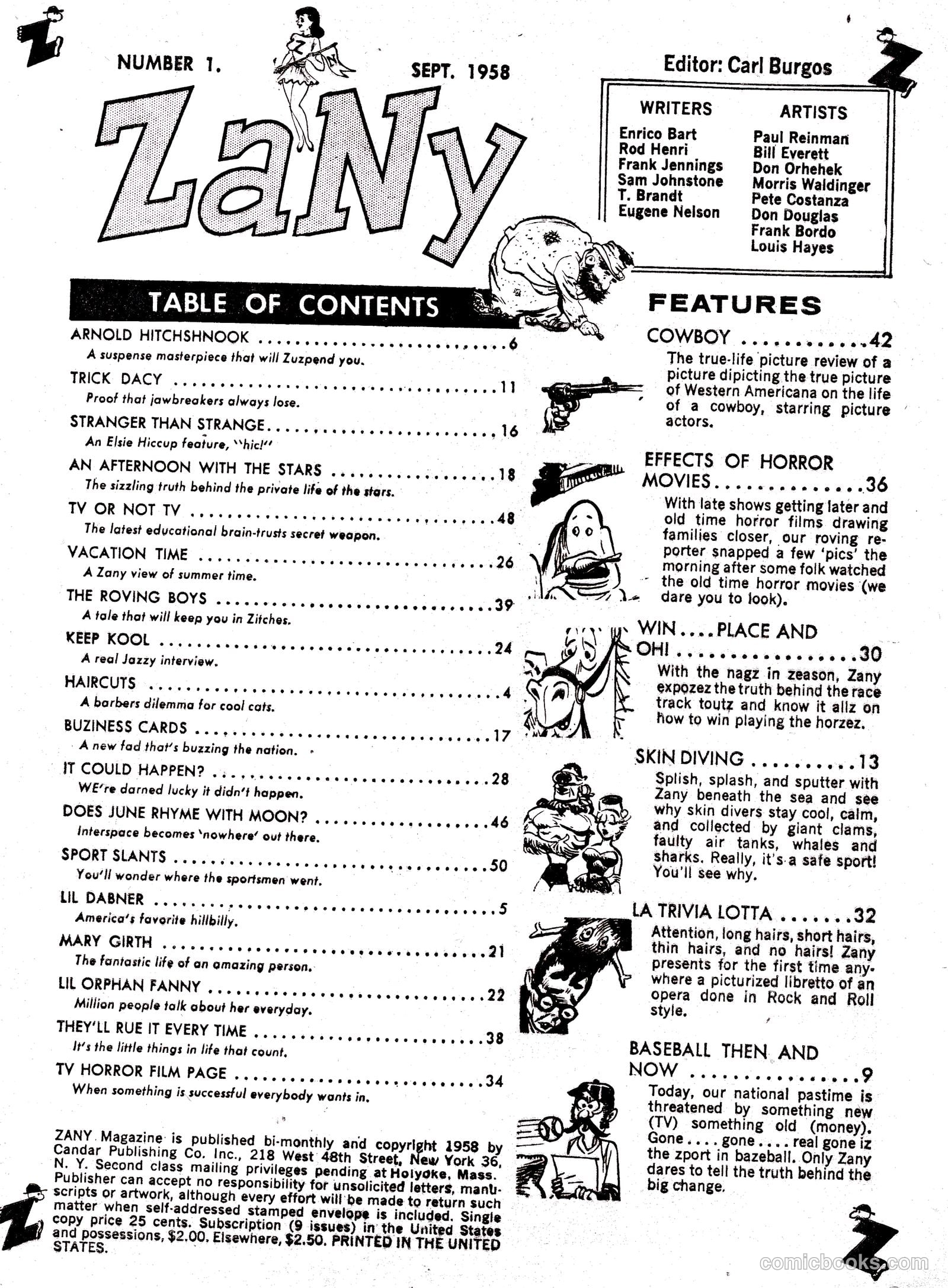 Zany #1 (1958) — page 3 of 52