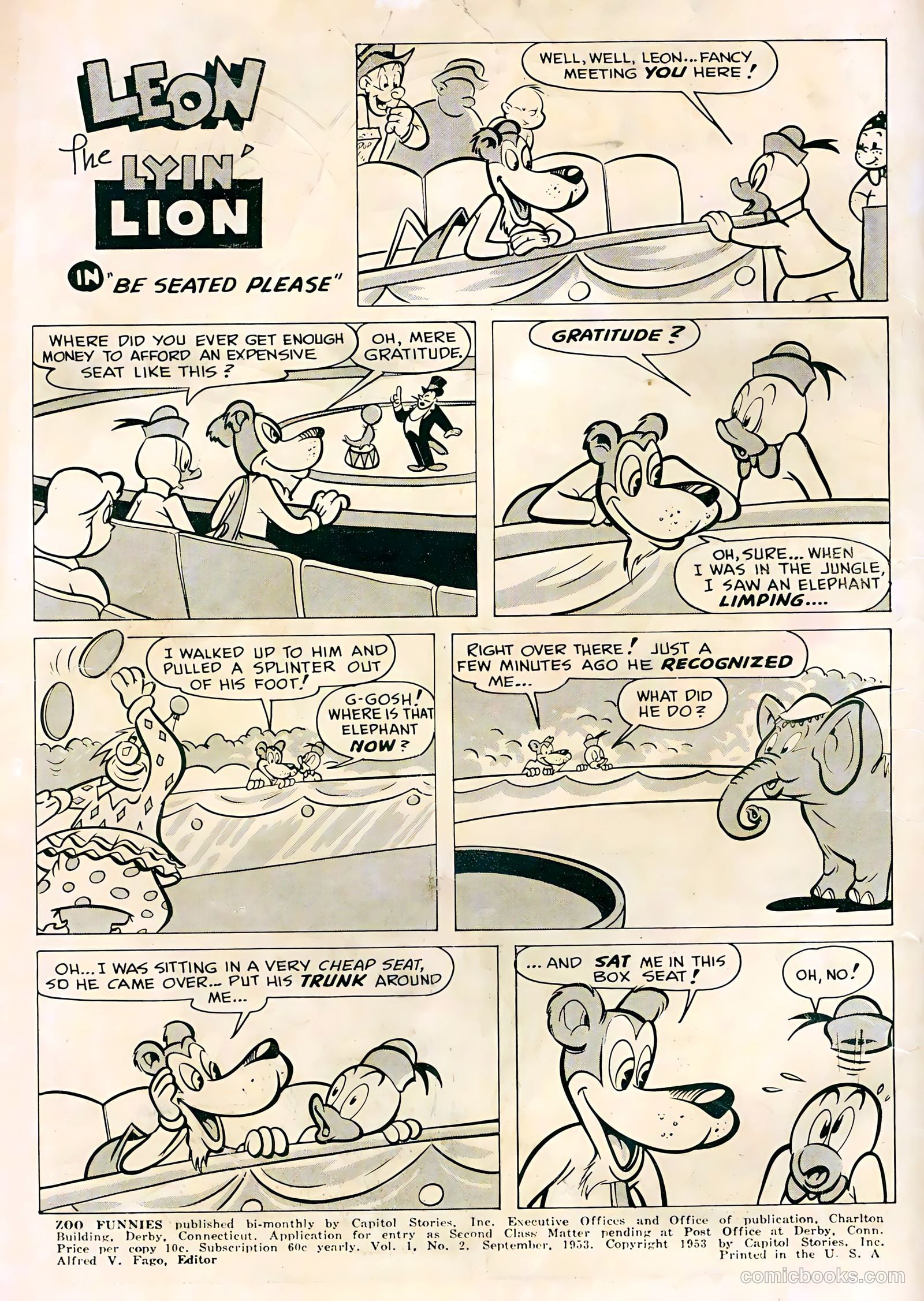 Zoo Funnies #2 (1953) — page 2 of 36