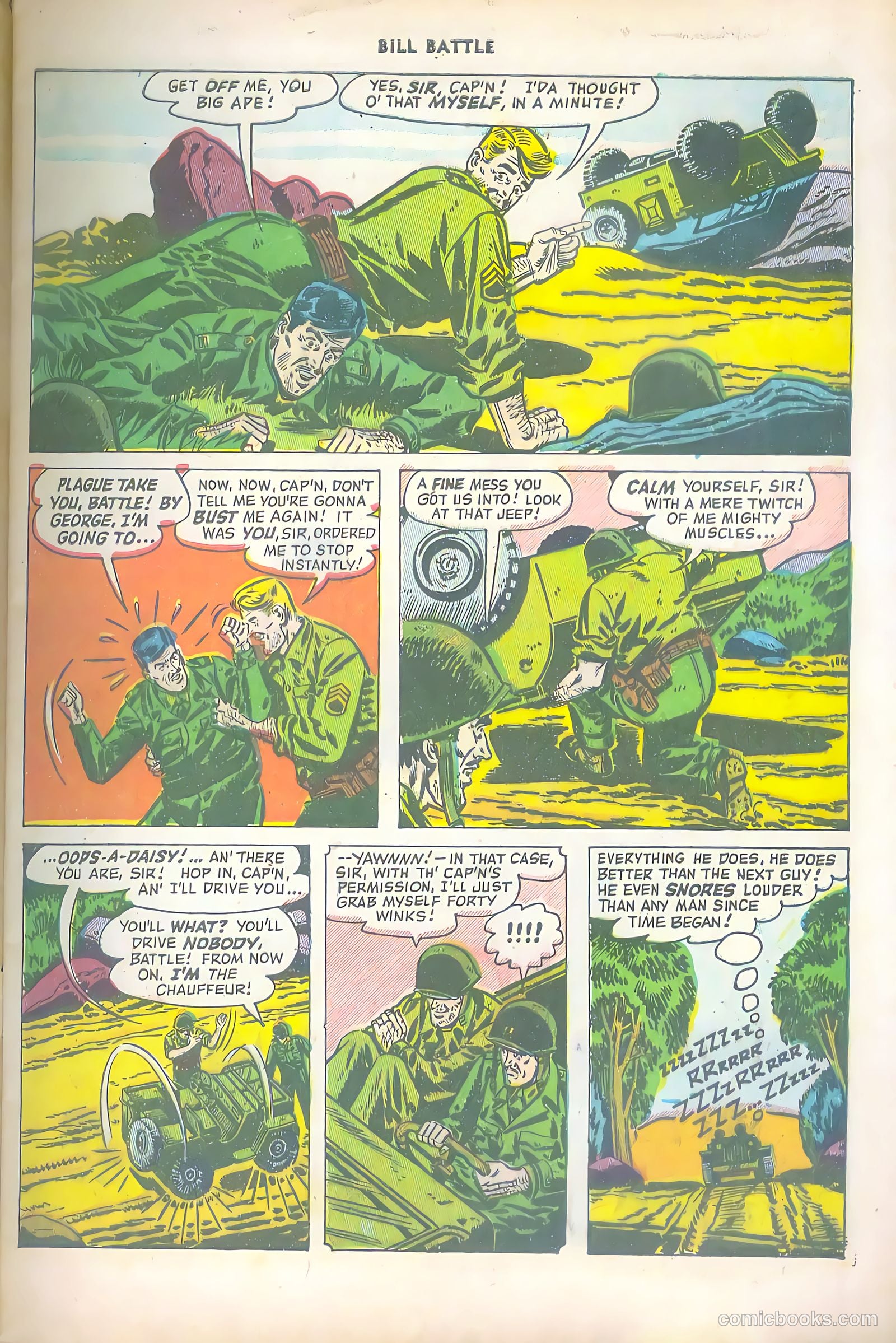 Bill Battle, the One Man Army #1 (1952, Fawcett) — page 5 of 36